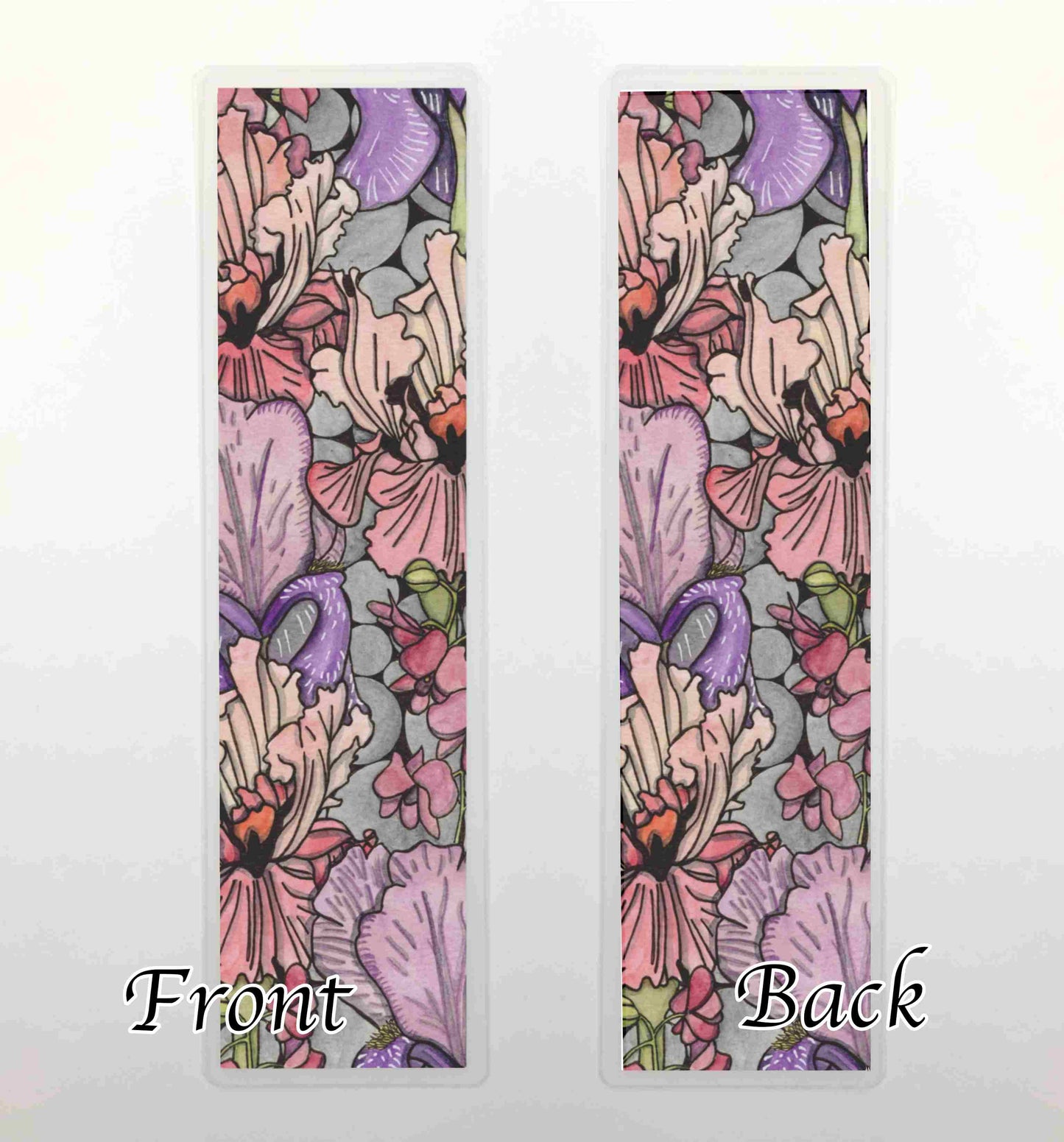 PinkPolish Design Bookmarks "Floral Repetition" 2-Sided Bookmark