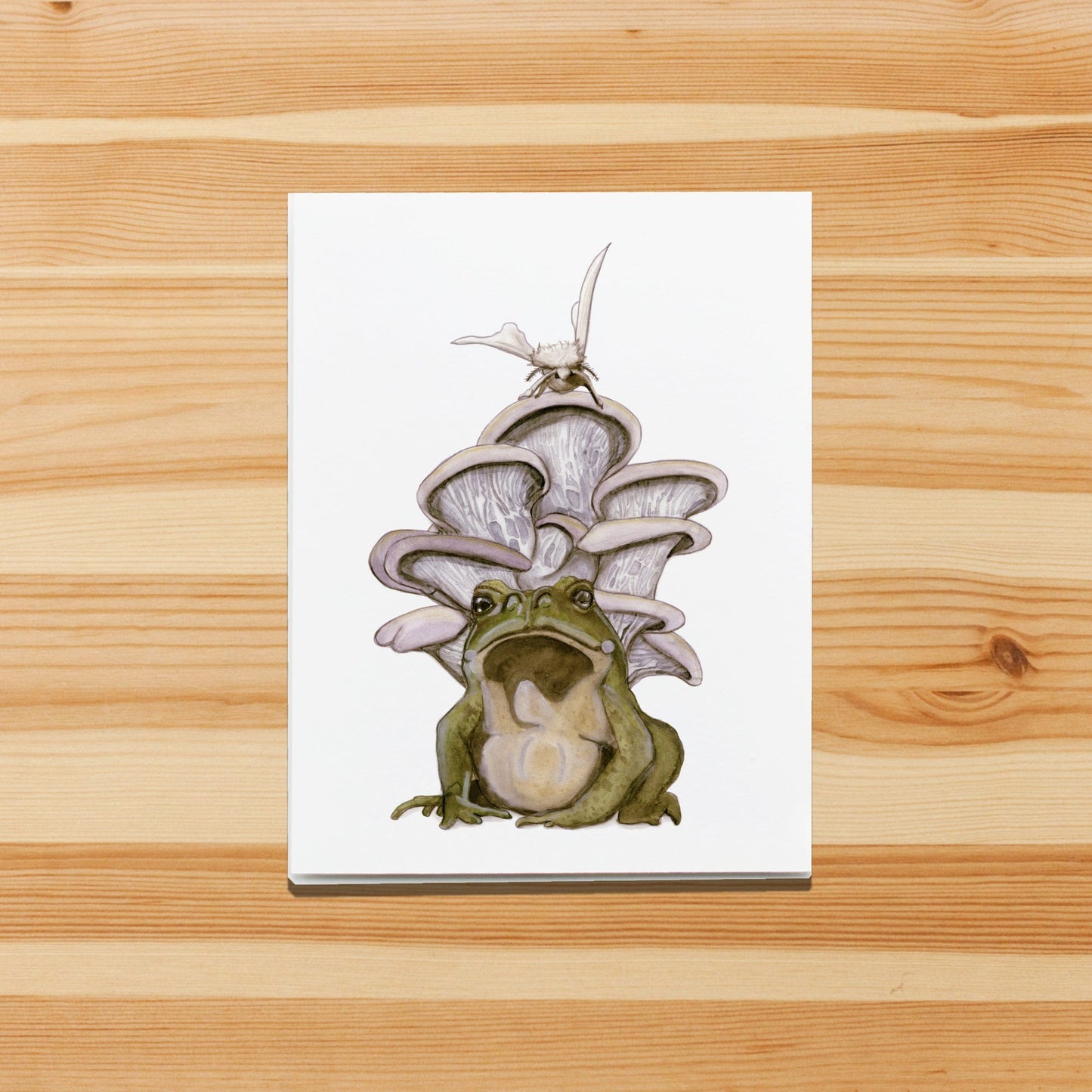 PinkPolish Design Note Cards "Frog Trifecta" Handmade Notecard