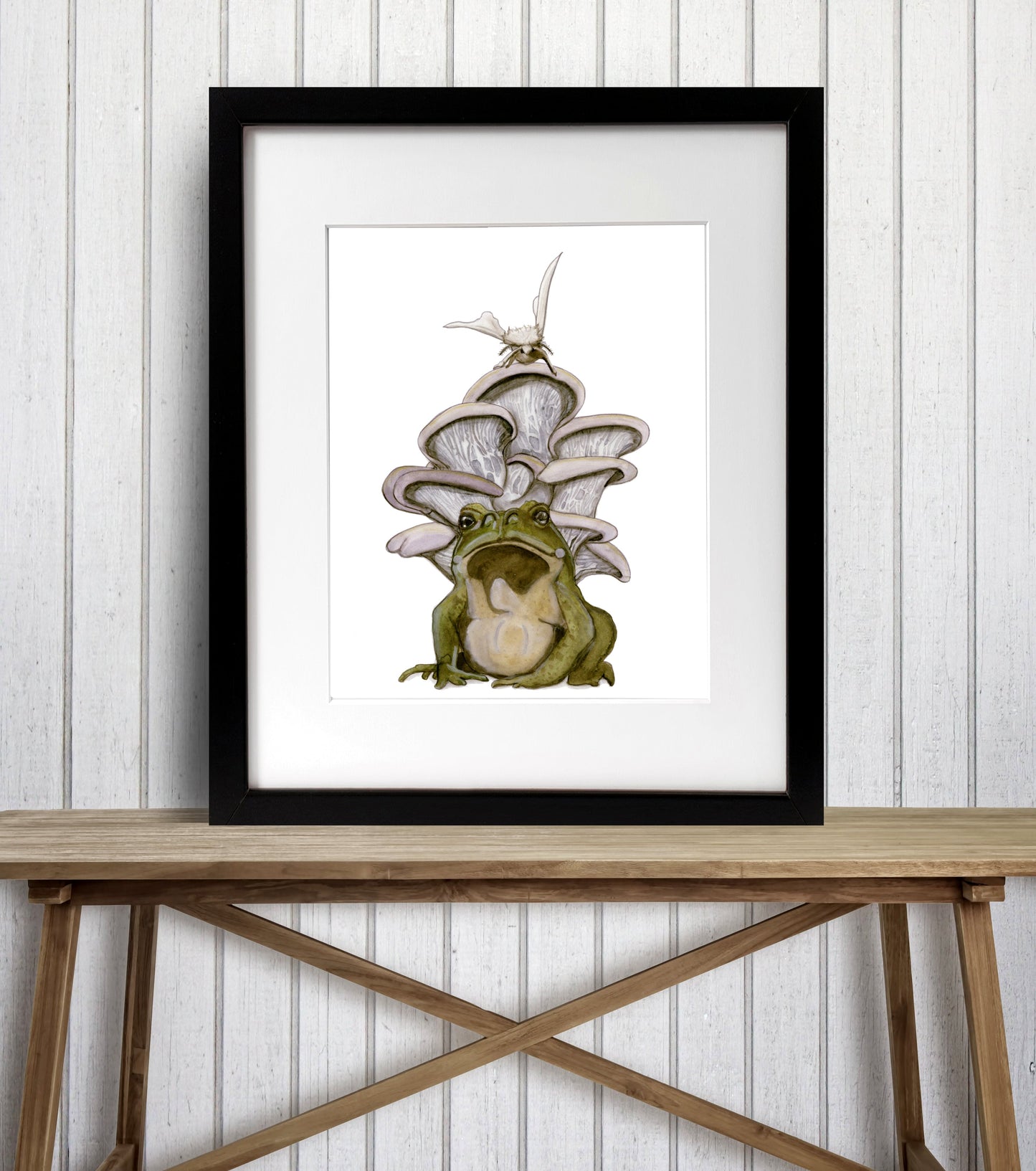PinkPolish Design Art Prints "Frog Trifecta" Watercolor Painting: Art Print