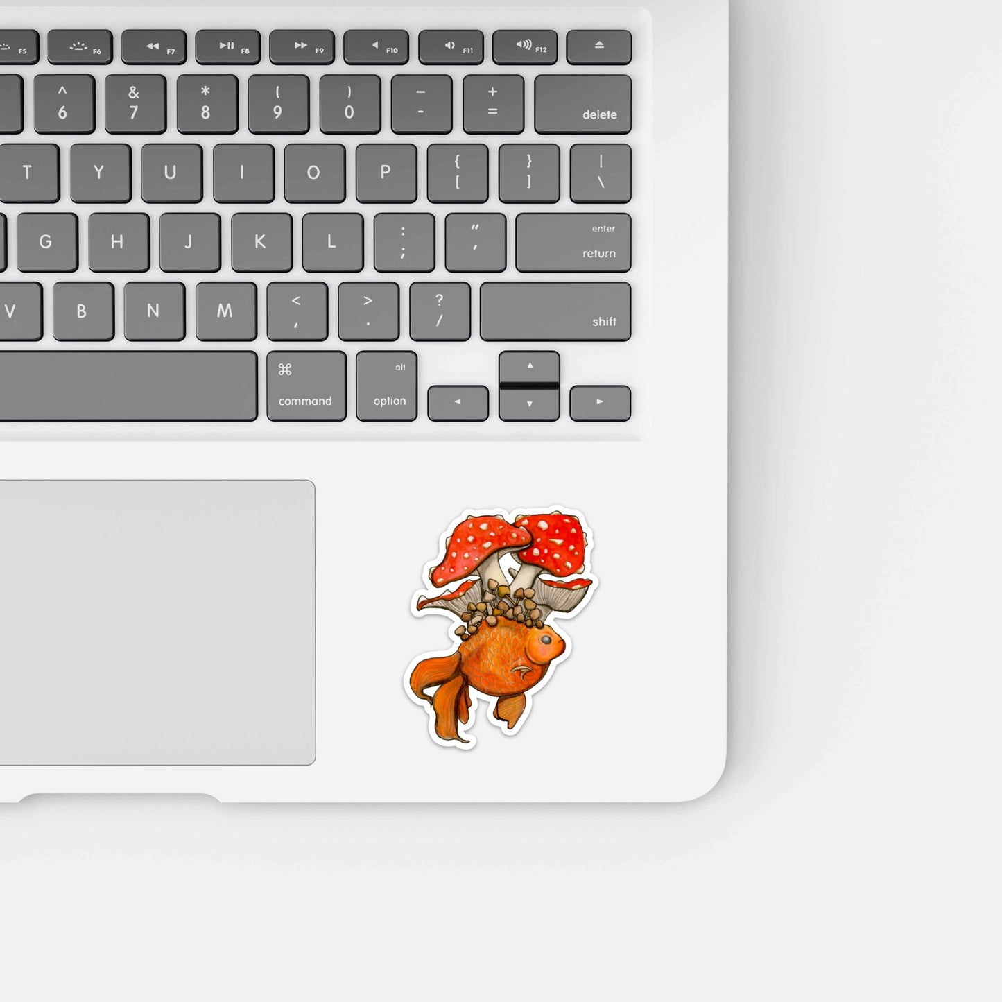 PinkPolish Design Stickers "Fungi Fish" Vinyl Die Cut Sticker