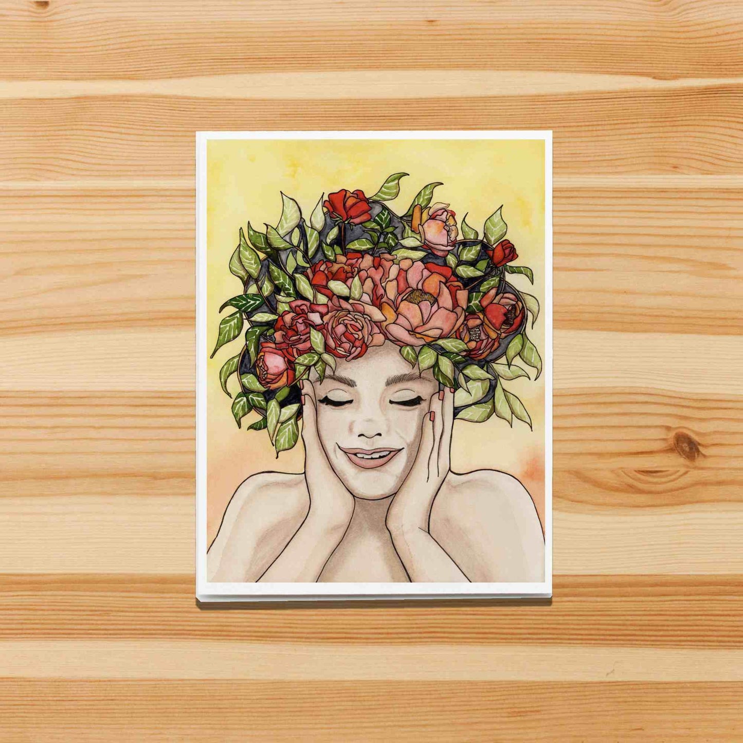 PinkPolish Design Note Cards "Giddy" Handmade Notecard