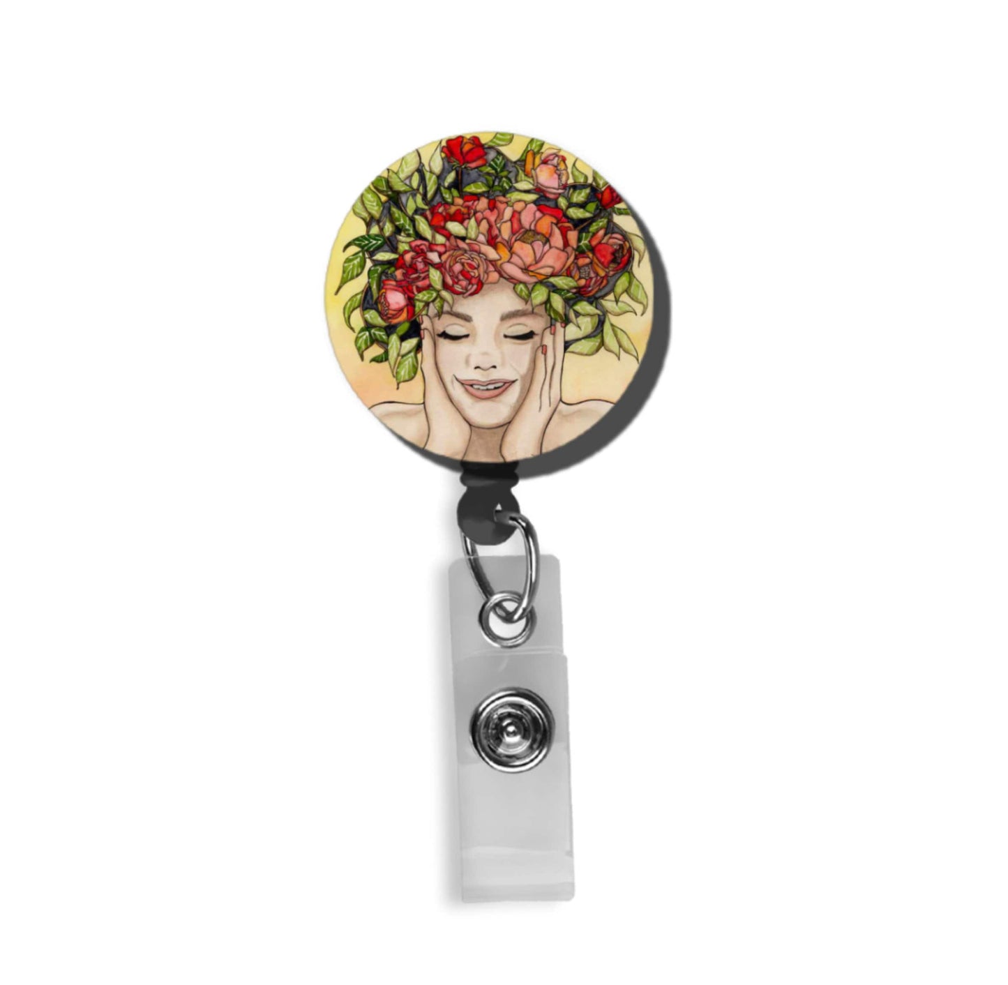 PinkPolish Design Badge Reels & Lanyards "Giddy", Retractable Badge Reel