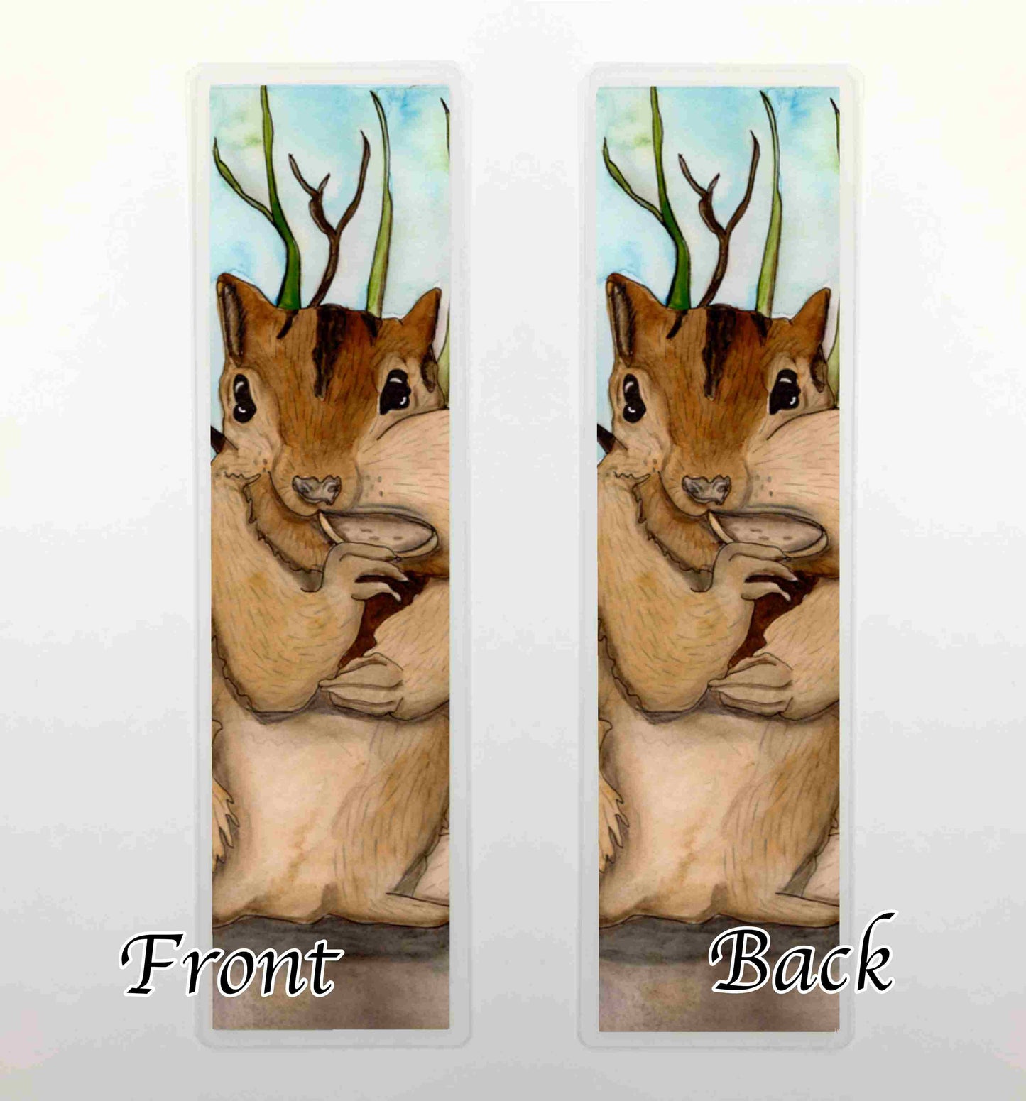 PinkPolish Design Bookmarks "Going Nuts", 2-Sided Bookmark