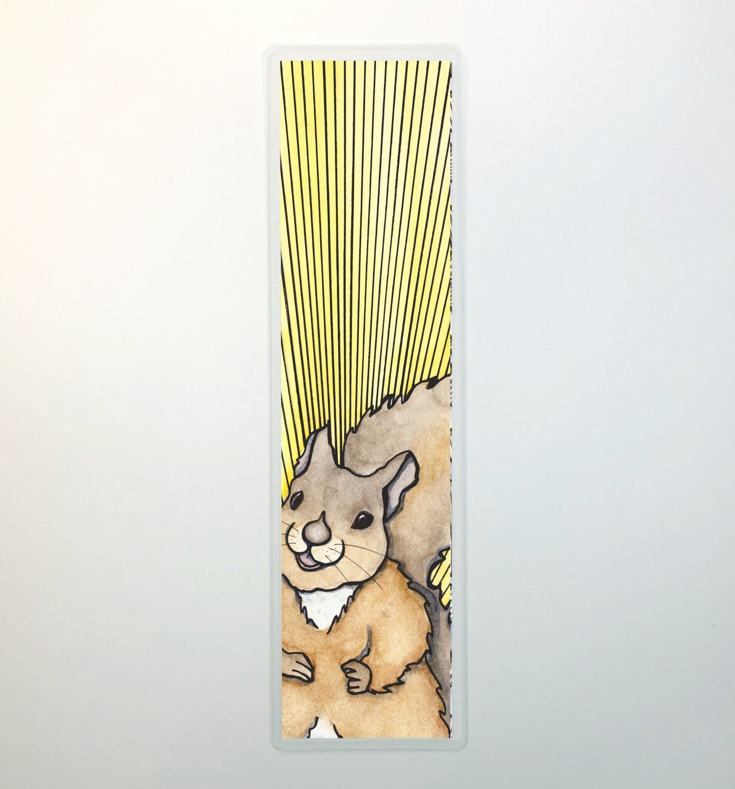 PinkPolish Design Bookmarks "Happy Squirrel" 2-Sided Bookmark