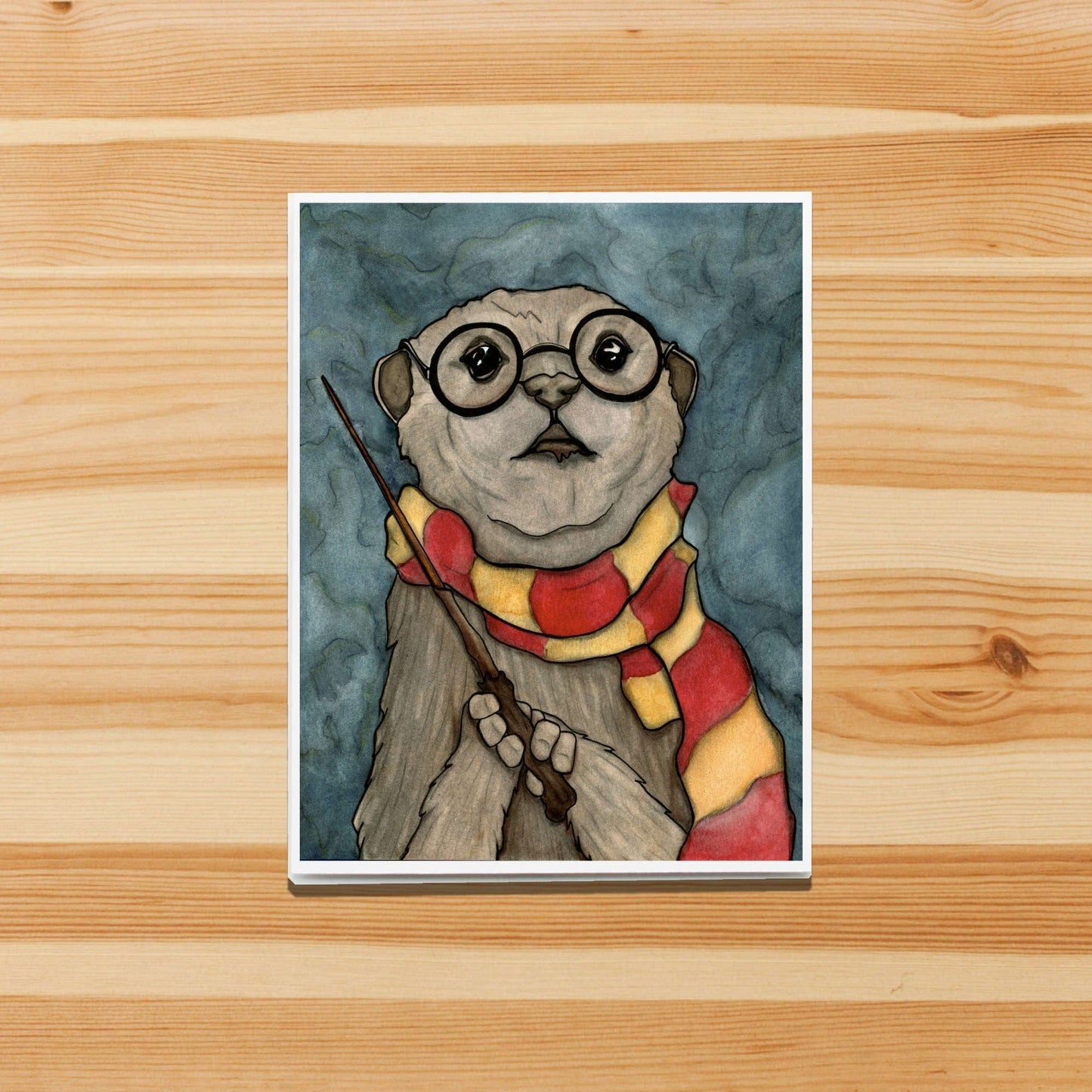PinkPolish Design Note Cards "Harry Otter" Handmade Notecard