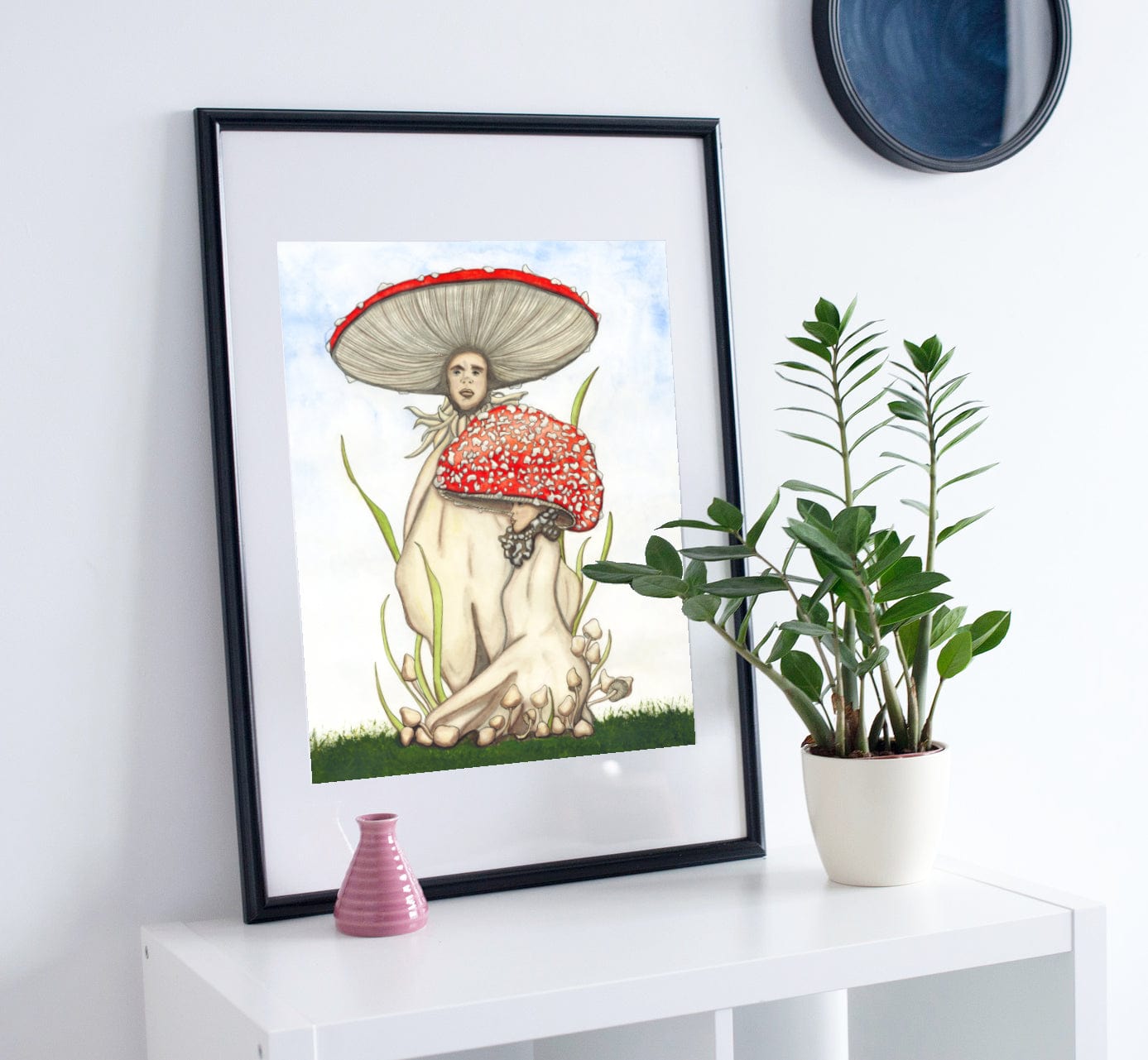 Snail and Mushroom 8x10 Whimsical Nature Photography Print of