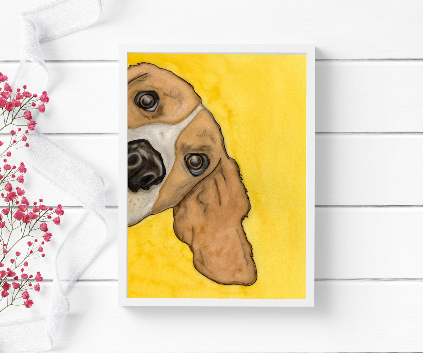 PinkPolish Design Art Prints "Hi There" Watercolor Painting: Art Print