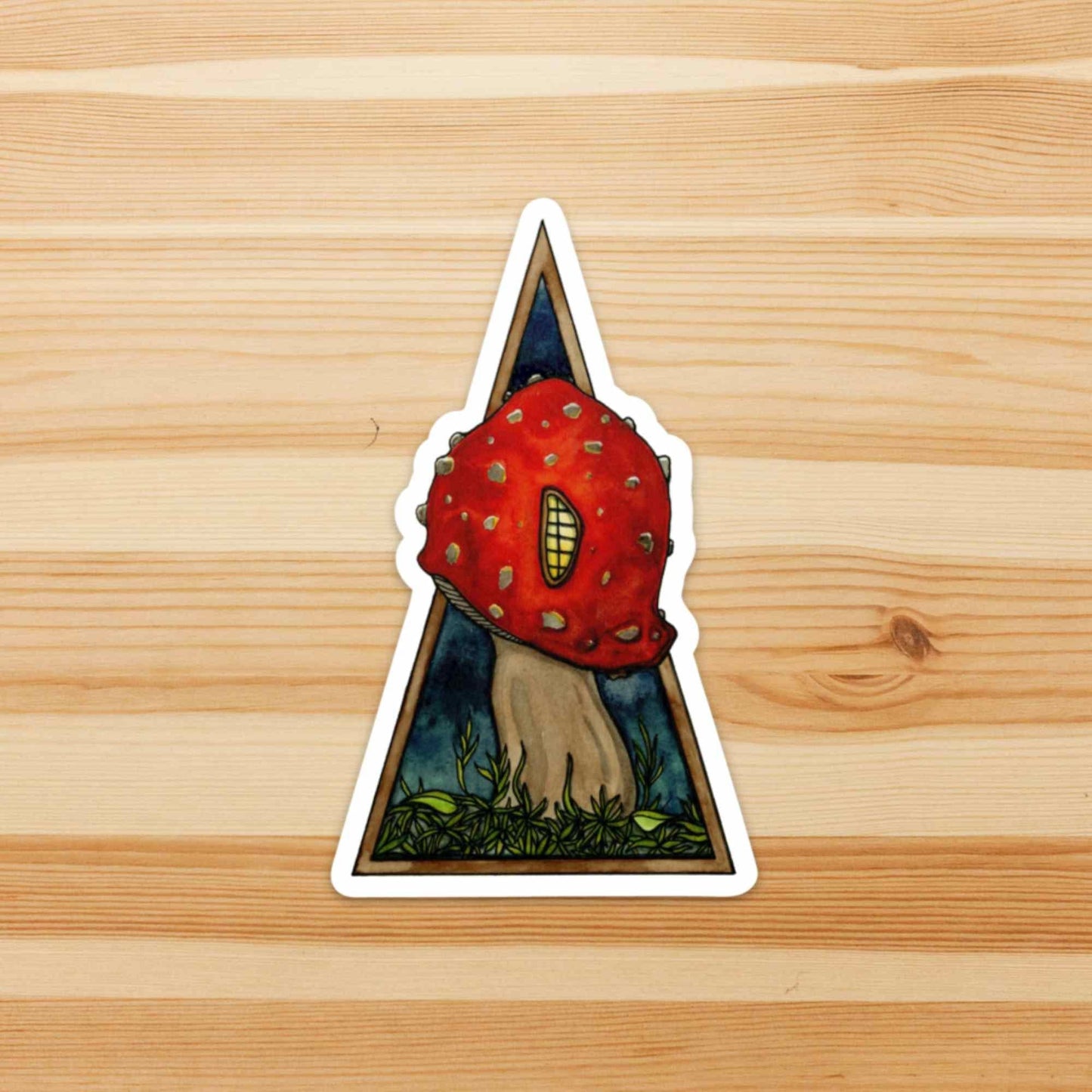 PinkPolish Design Stickers "Home Sweet Mushroom" Vinyl Die Cut Sticker