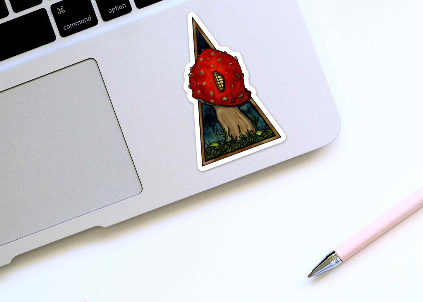 PinkPolish Design Stickers "Home Sweet Mushroom" Vinyl Die Cut Sticker