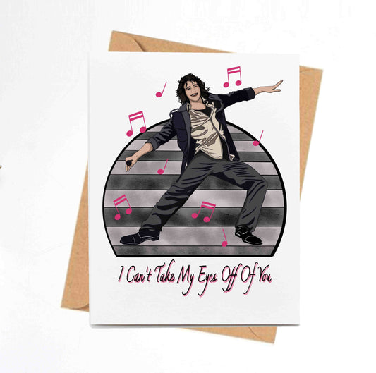 PinkPolish Design Note Cards "I Can't Take My Eyes Off Of You" Handmade Notecard