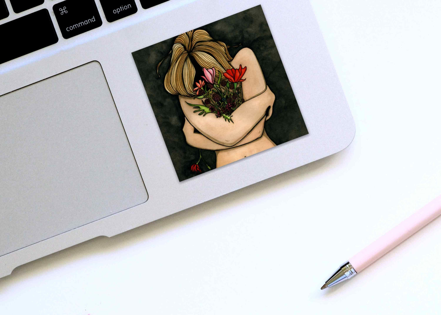 PinkPolish Design Stickers "In Darkness Bloom" Vinyl Square Sticker