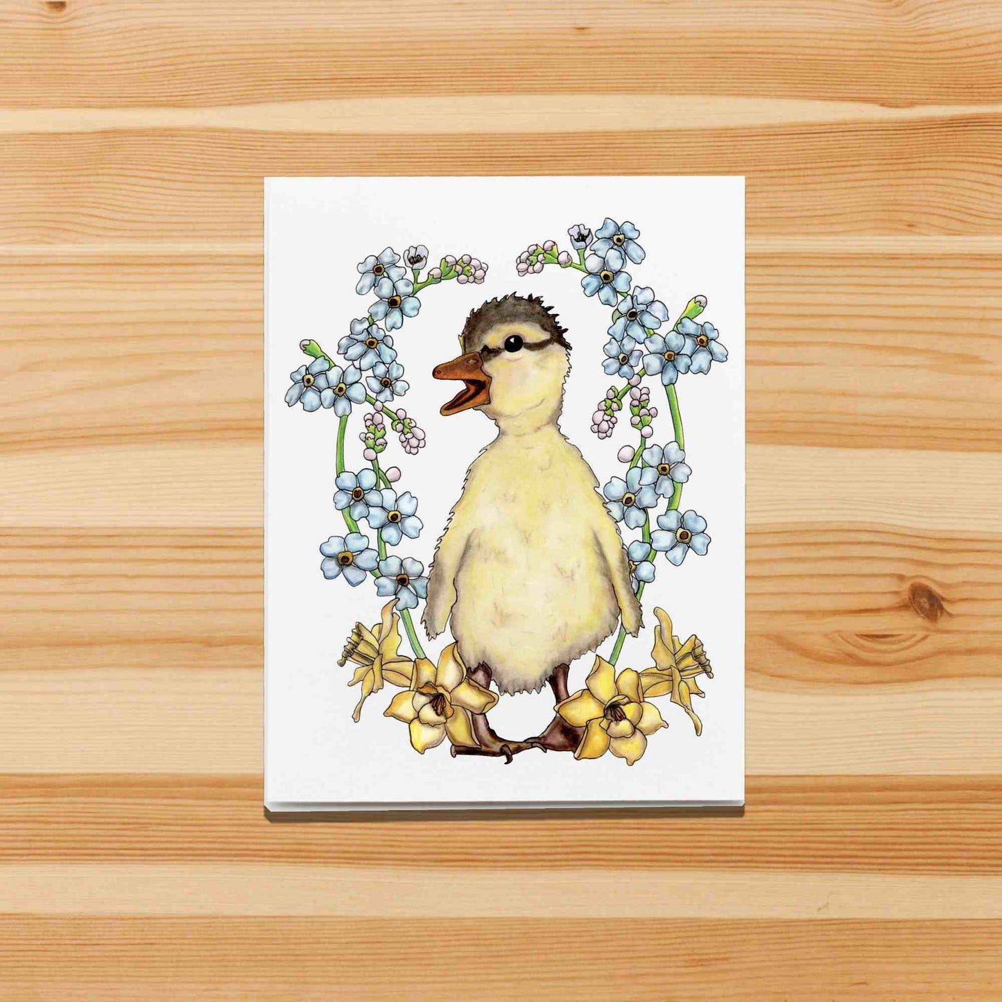 PinkPolish Design Note Cards "Just Ducky" Handmade Notecard