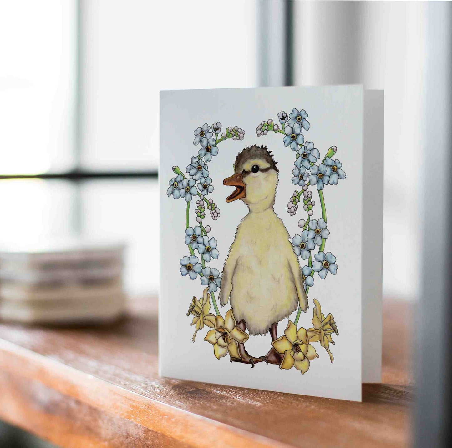 PinkPolish Design Note Cards "Just Ducky" Handmade Notecard