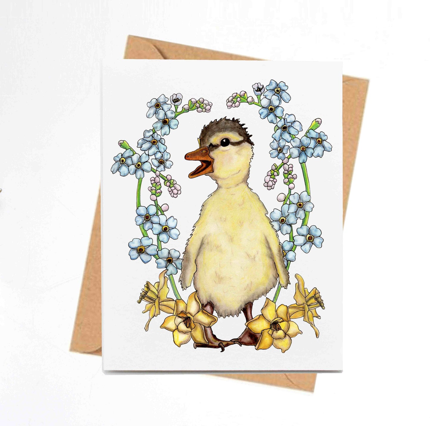 PinkPolish Design Note Cards "Just Ducky" Handmade Notecard