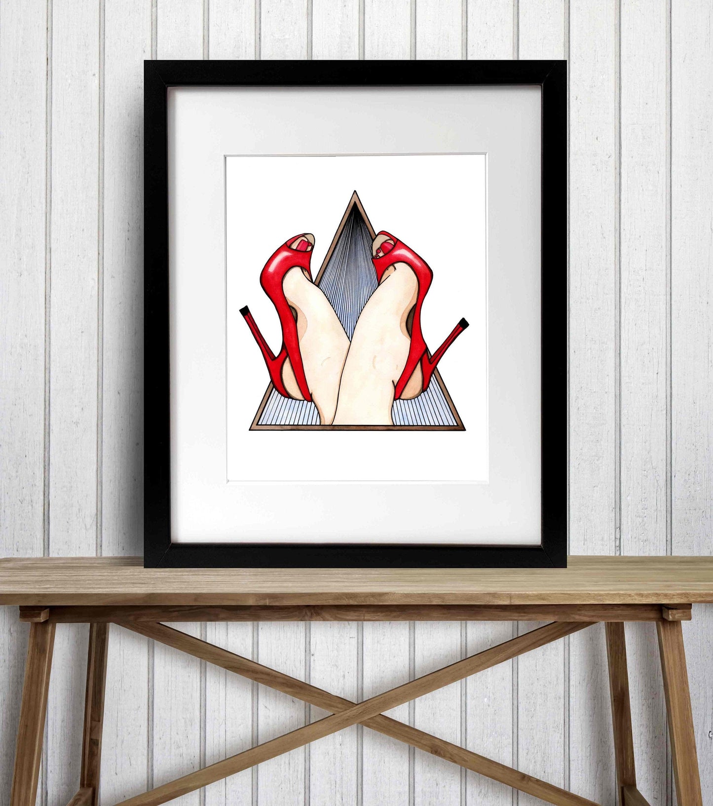 PinkPolish Design Art Prints "Kick Up Your Heels" Watercolor Painting: Art Print