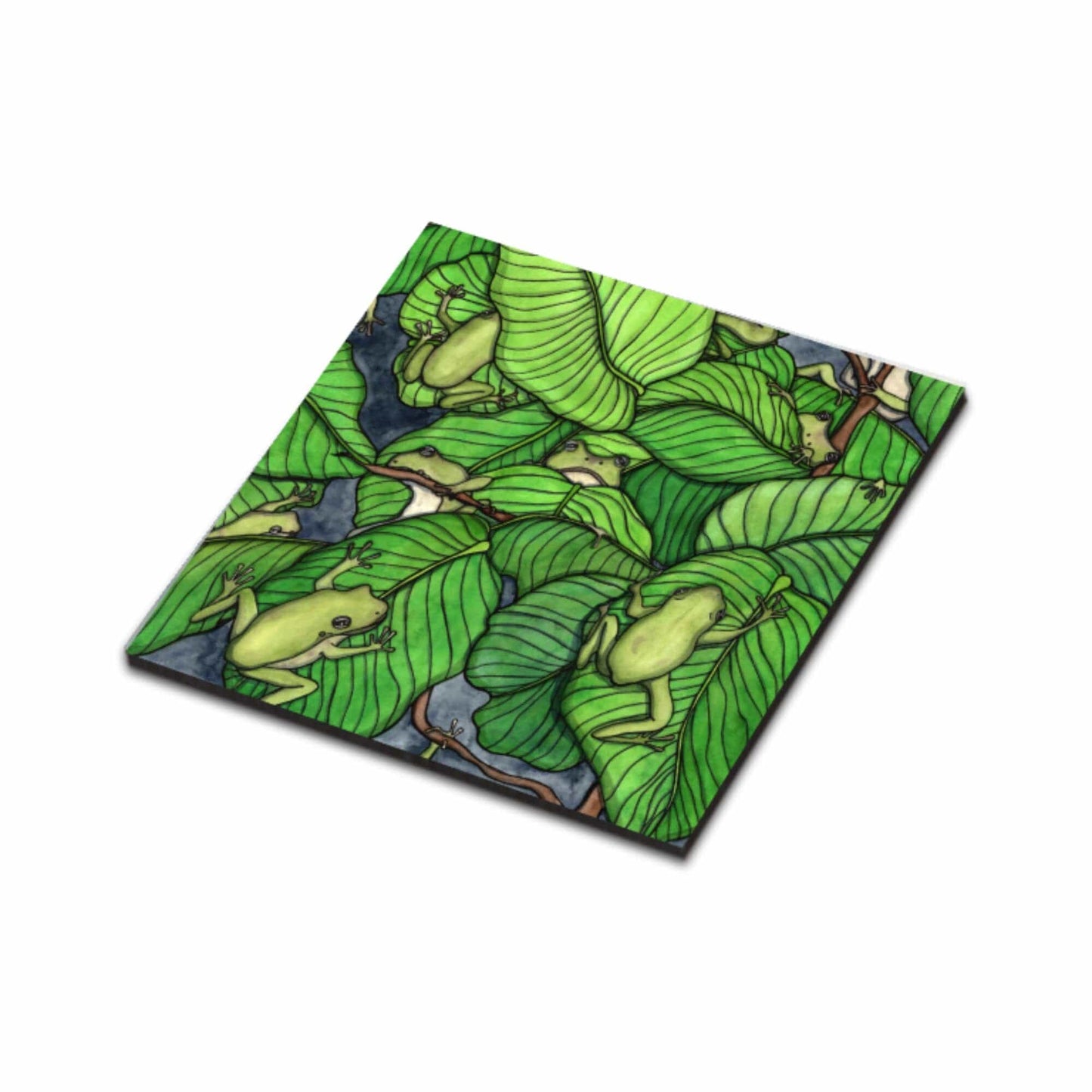 PinkPolish Design Refrigerator Magnets "Knot of Frogs" 2.25 Inch Wood Refrigerator Magnet