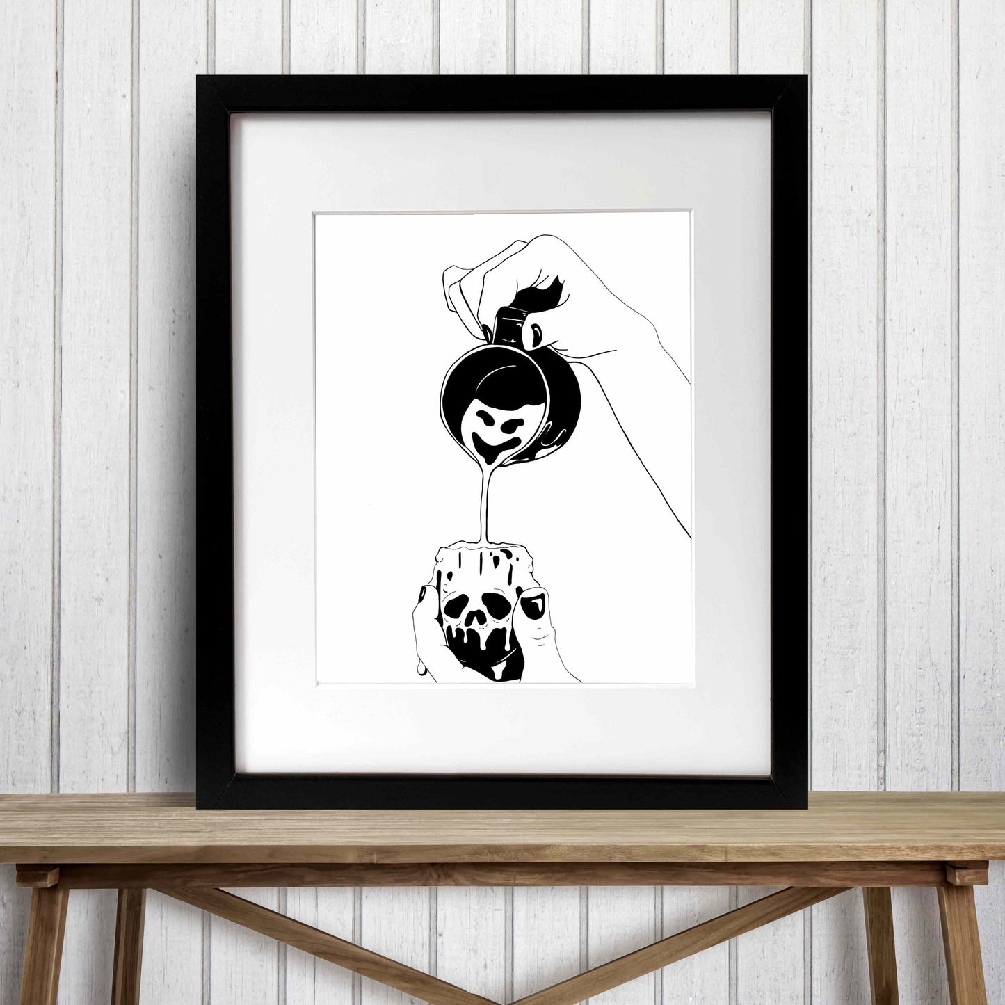 PinkPolish Design Art Prints "Leak" Ink Drawing: Art Print
