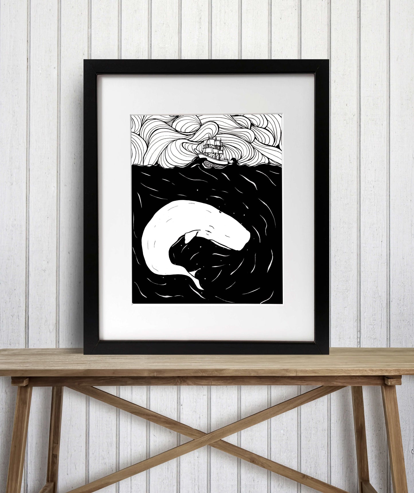PinkPolish Design Art Prints "Legend" Ink Drawing: Art Print