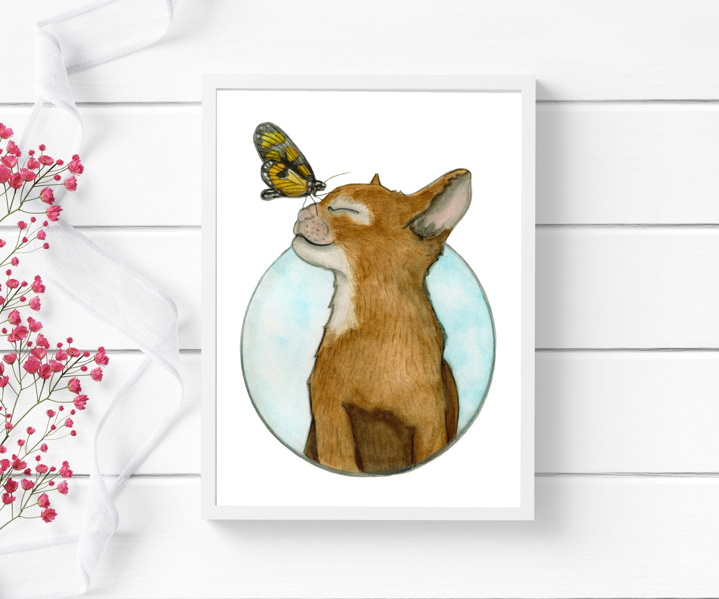 PinkPolish Design Art Prints "Let's Be Friends" Watercolor Painting: Art Print