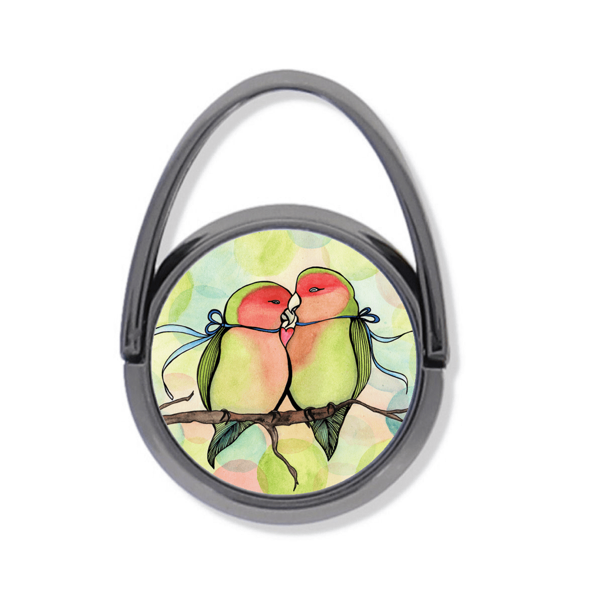 PinkPolish Design Mobile Phone Stands "Love Birds" Ring Style Phone Grip & Stand
