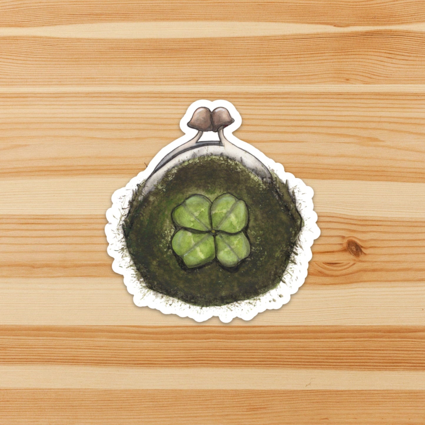 PinkPolish Design Stickers "Lucky Coin Purse" Vinyl Die Cut Sticker