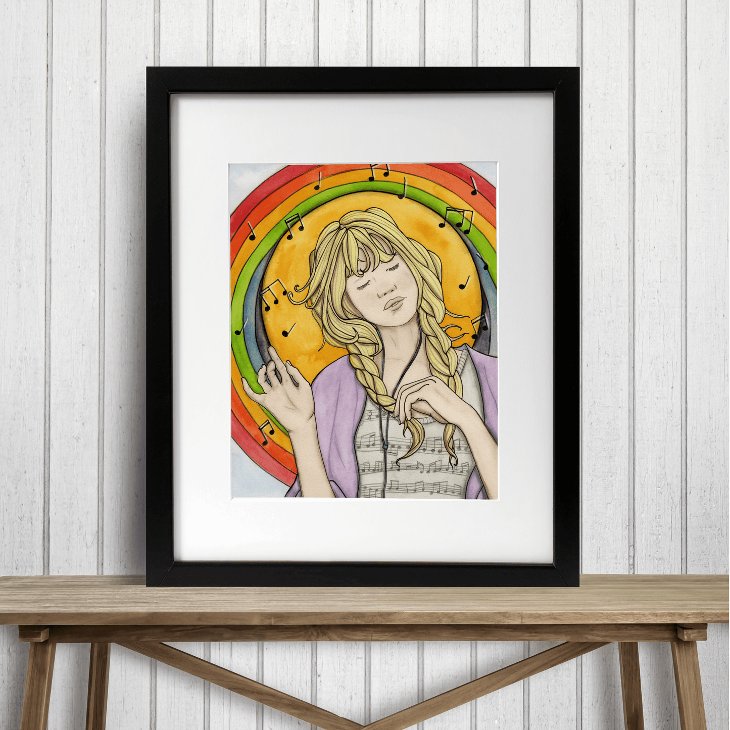 PinkPolish Design Art Prints "Lyrical" Watercolor Painting: Art Print