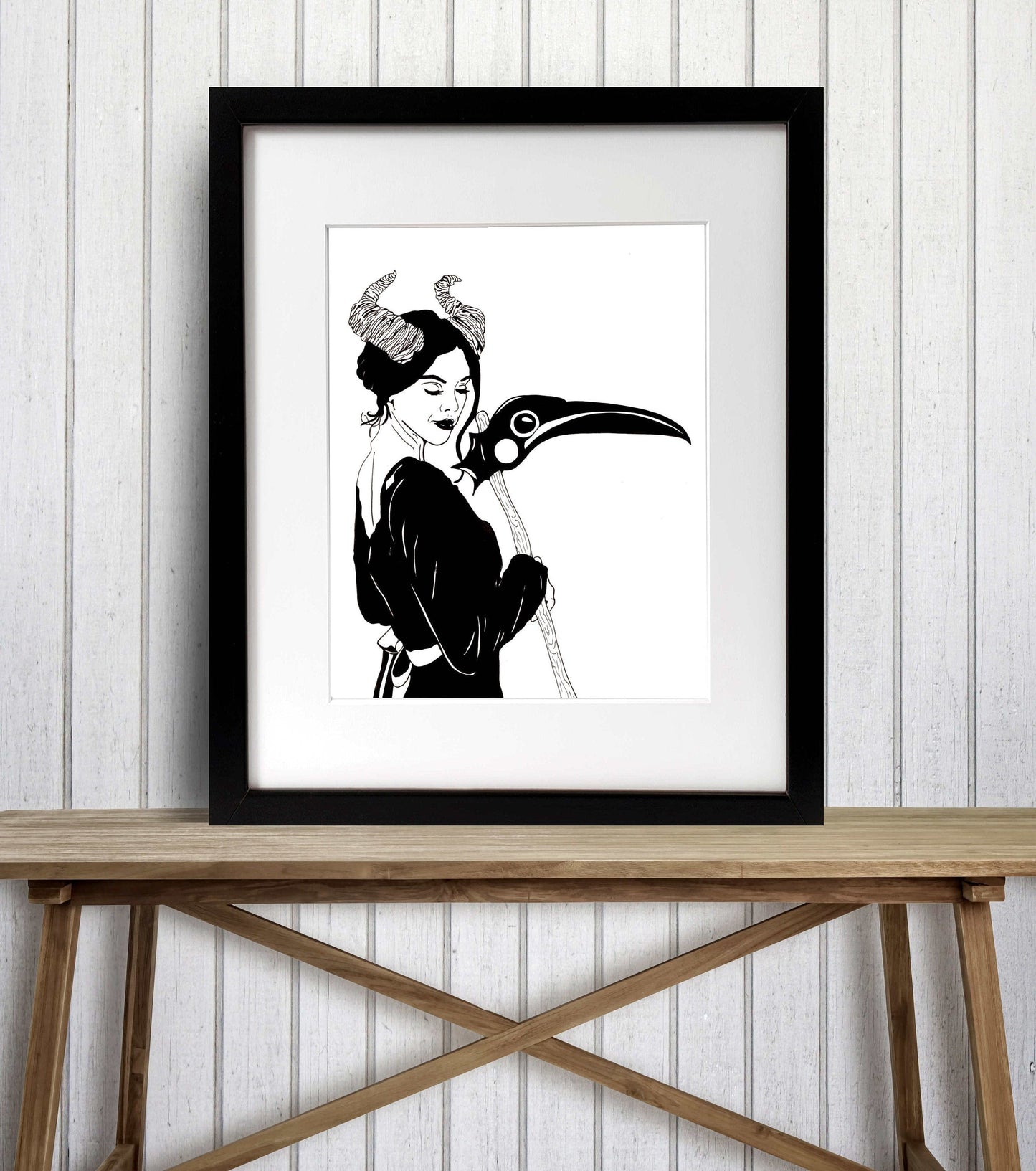 PinkPolish Design Art Prints "Madame Reaper" Ink Drawing: Art Print
