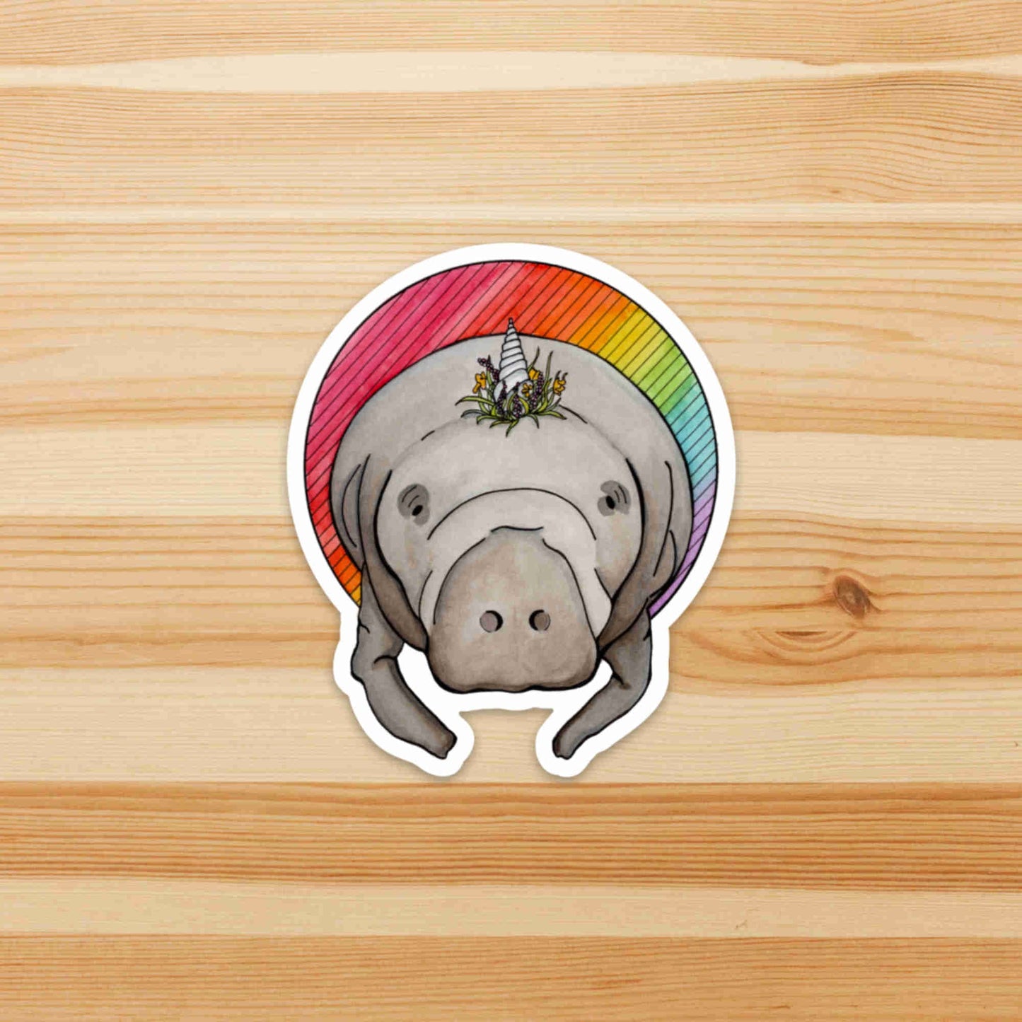 PinkPolish Design Stickers "Manticorn" Die Cut Vinyl Sticker