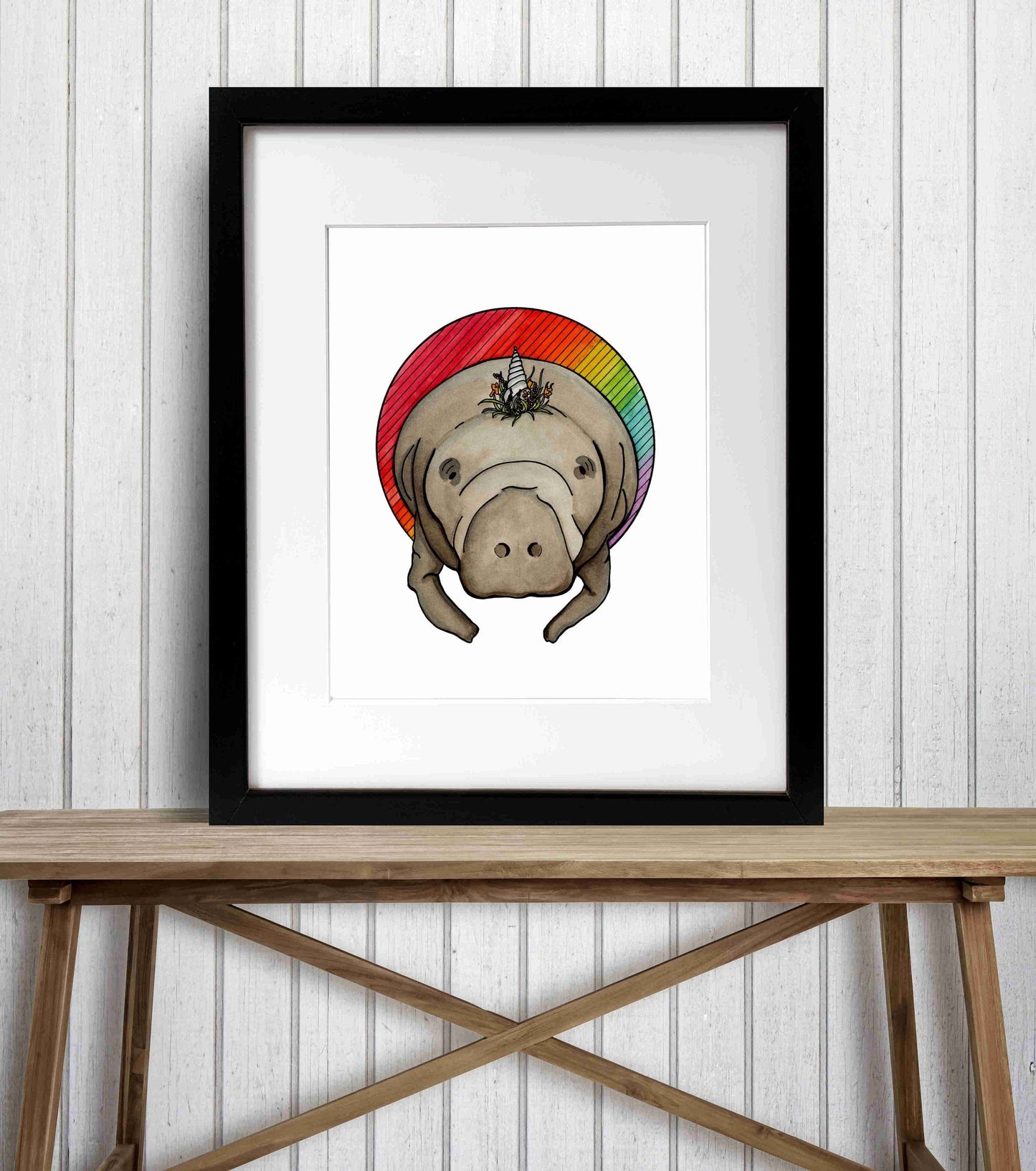 PinkPolish Design Art Prints "Manticorn" Watercolor Painting: Art Print