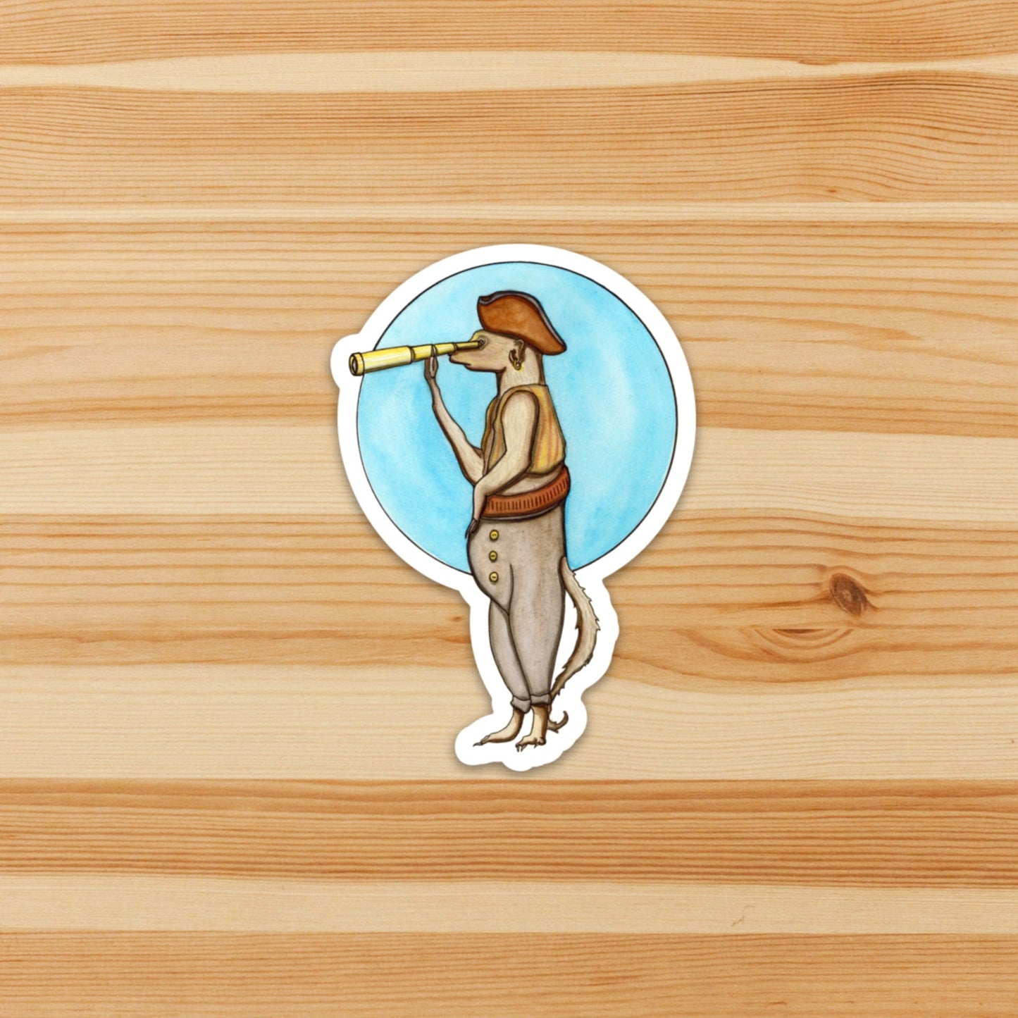 PinkPolish Design Stickers "Meerkat Lookout" Die Cut Vinyl Sticker