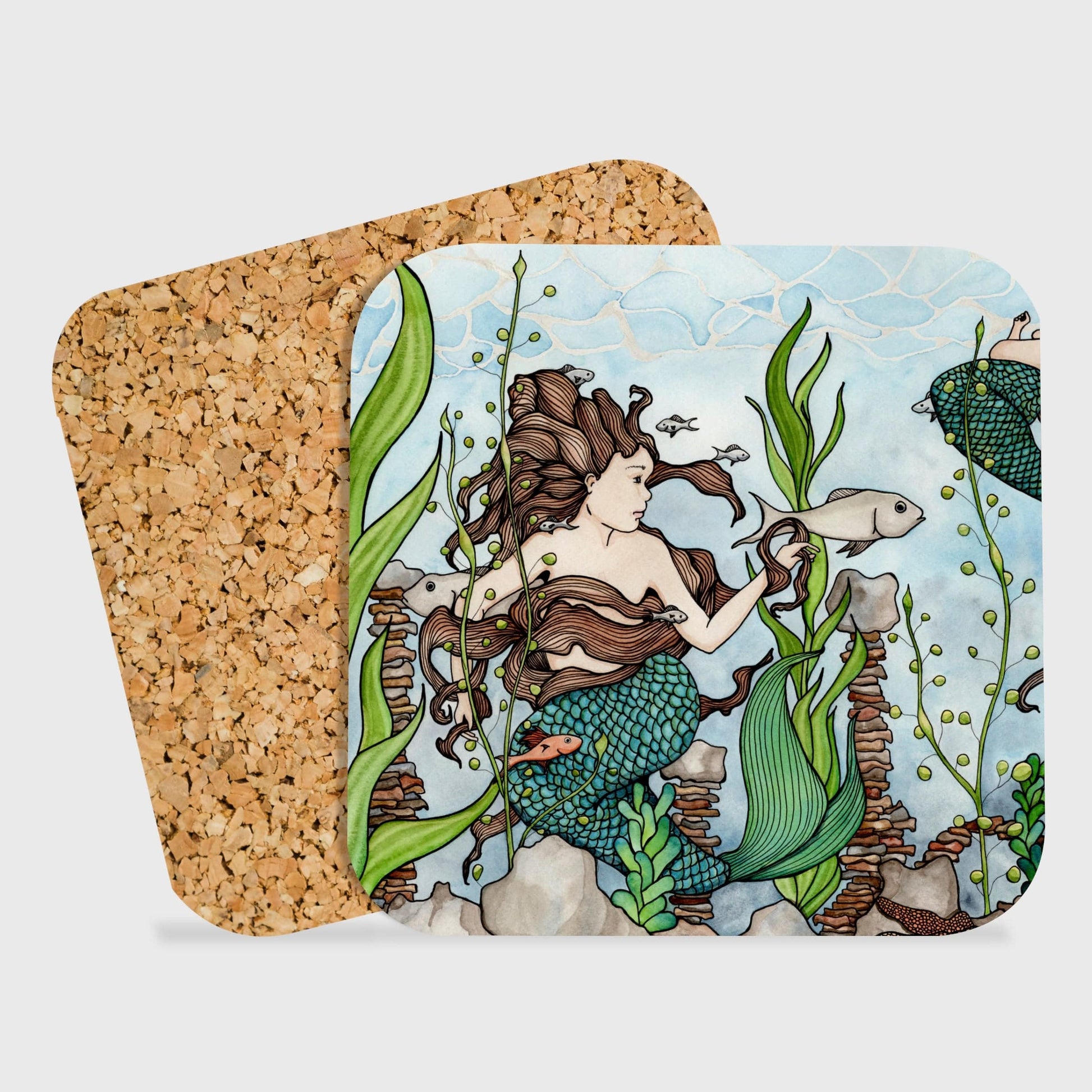 PinkPolish Design Coasters "Mermaid Cove" Drink Coaster