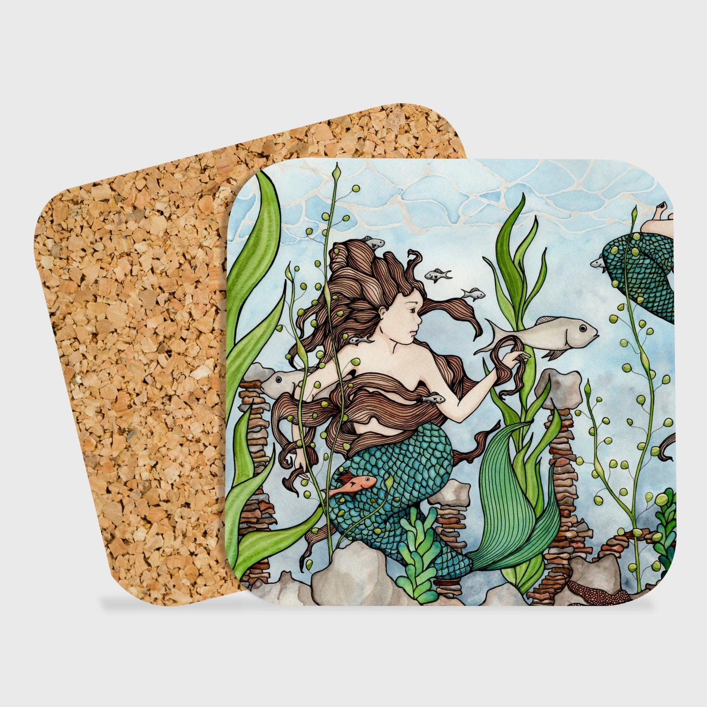 PinkPolish Design Coasters "Mermaid Cove" Drink Coaster