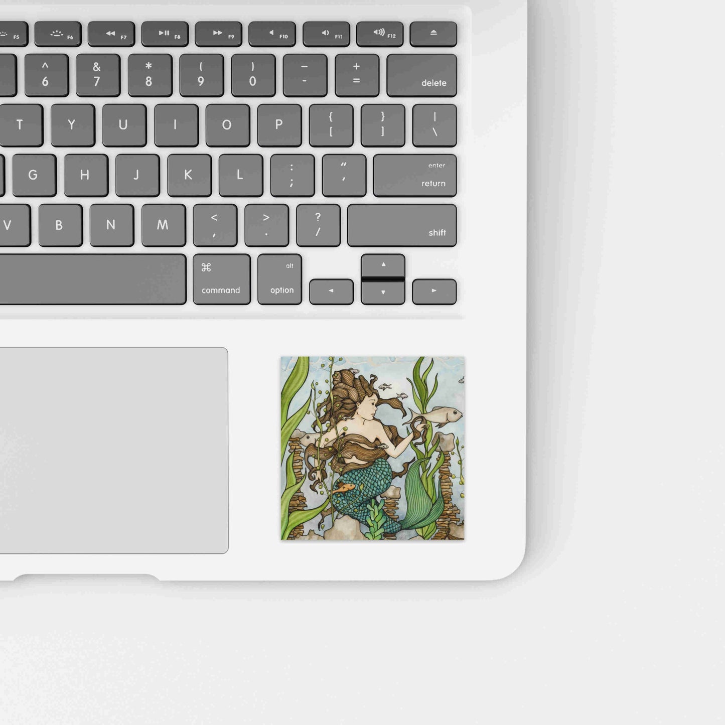 PinkPolish Design Stickers "Mermaid Cove" Square Vinyl Sticker