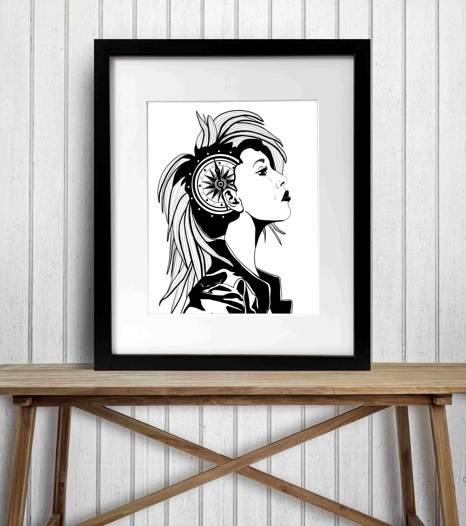 PinkPolish Design Art Prints "Moral Compass" Digital Drawing: Art Print