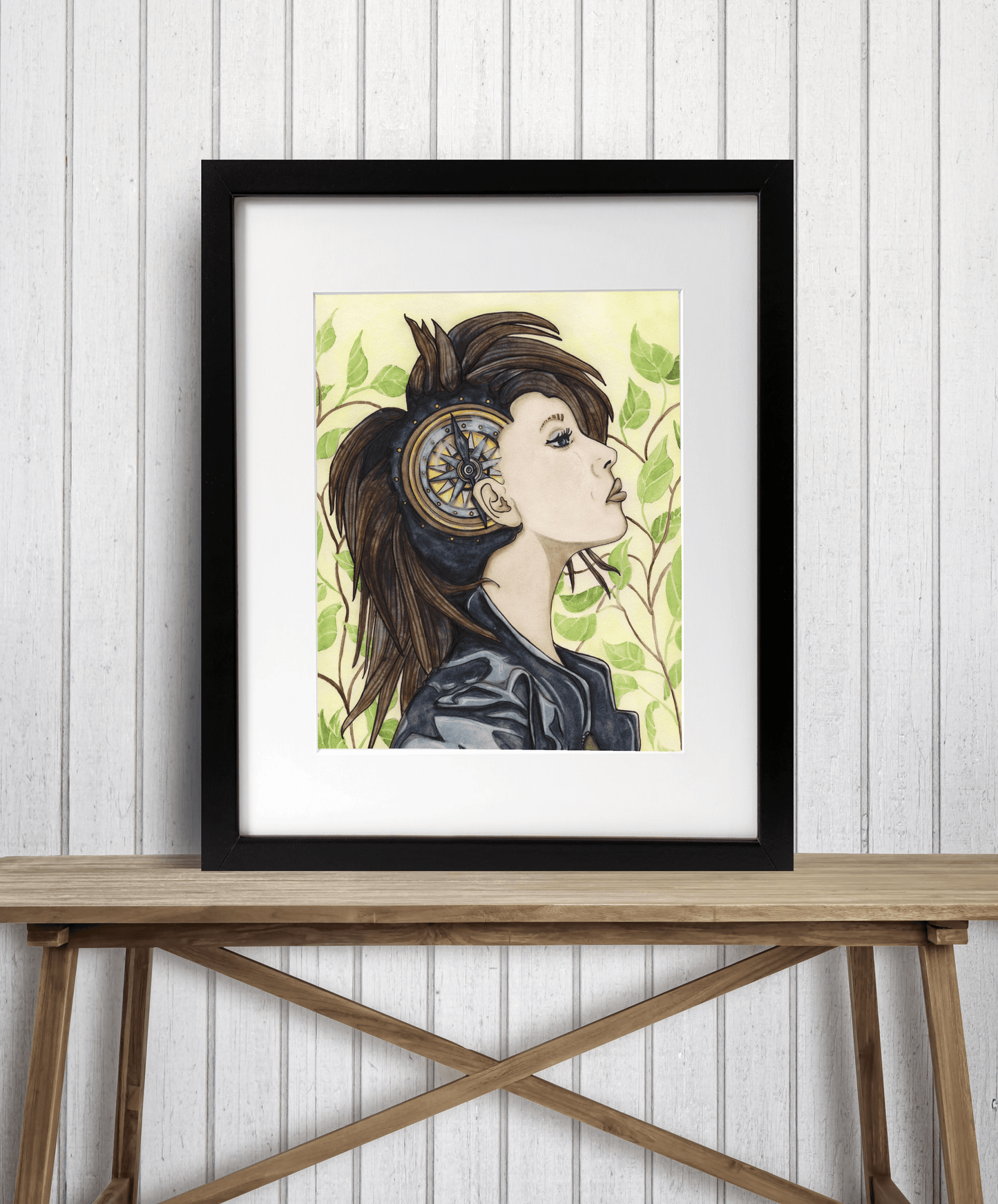 PinkPolish Design Art Prints "Moral Compass" Watercolor Painting: Art Print