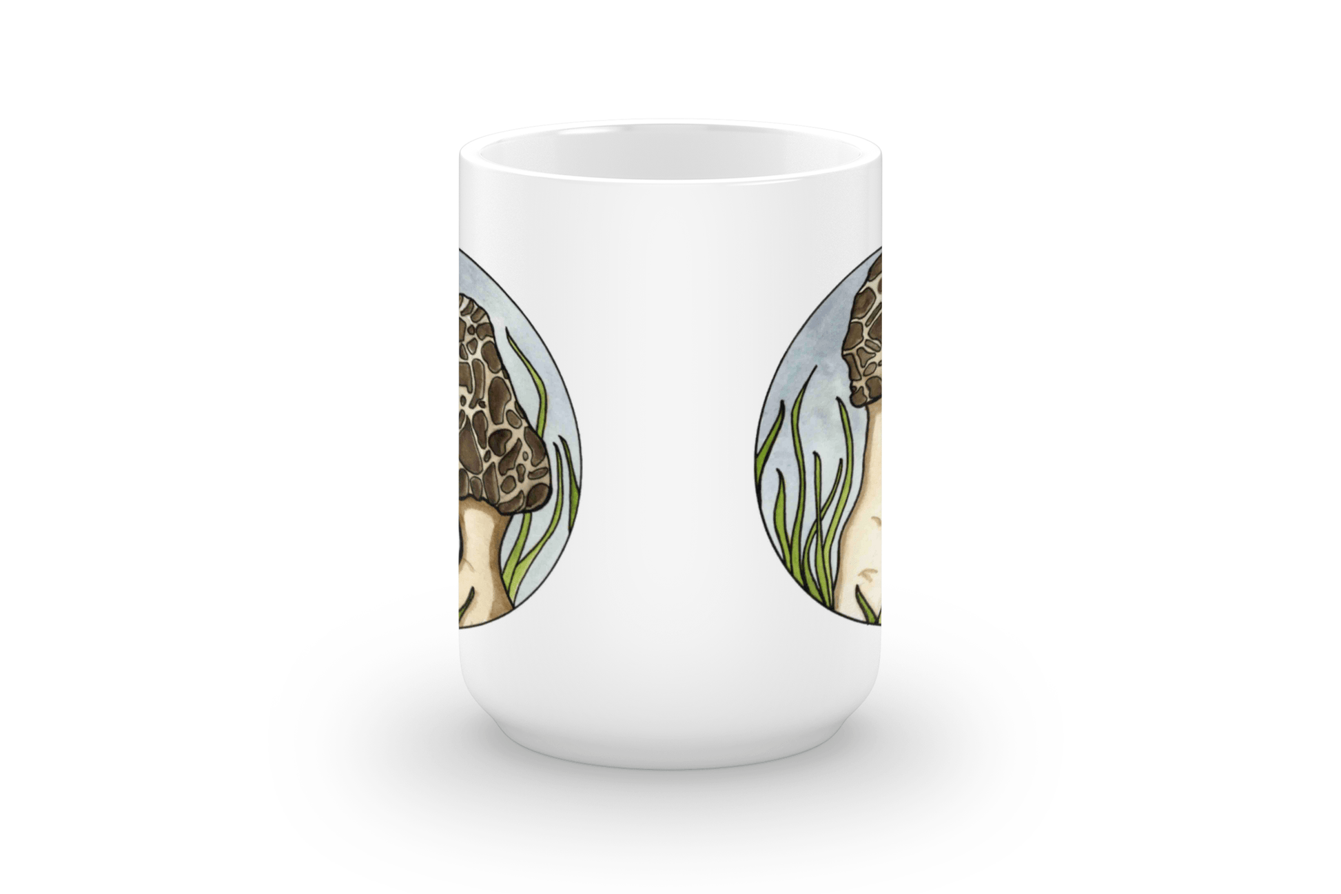 PinkPolish Design Coasters "Morel Mushrooms" 15oz Mug