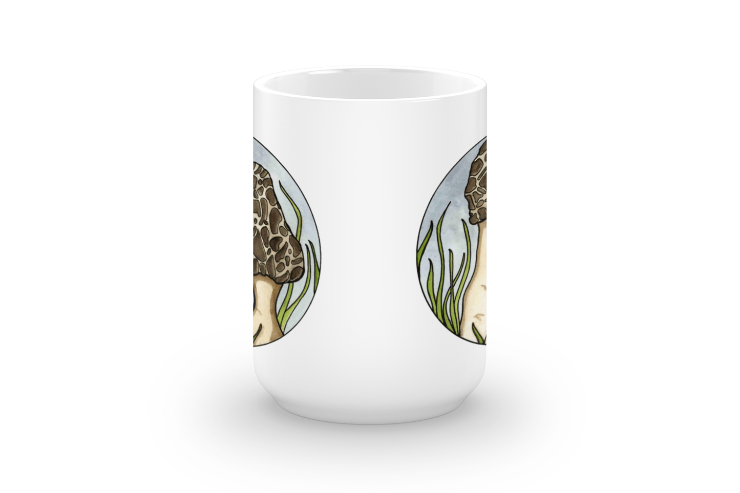 PinkPolish Design Coasters "Morel Mushrooms" 15oz Mug