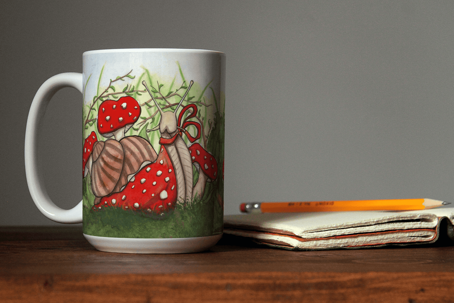 PinkPolish Design Coasters "Ms. Fantabulous Snail" 15oz Mug