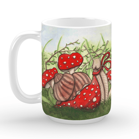 PinkPolish Design Coasters "Ms. Fantabulous Snail" 15oz Mug