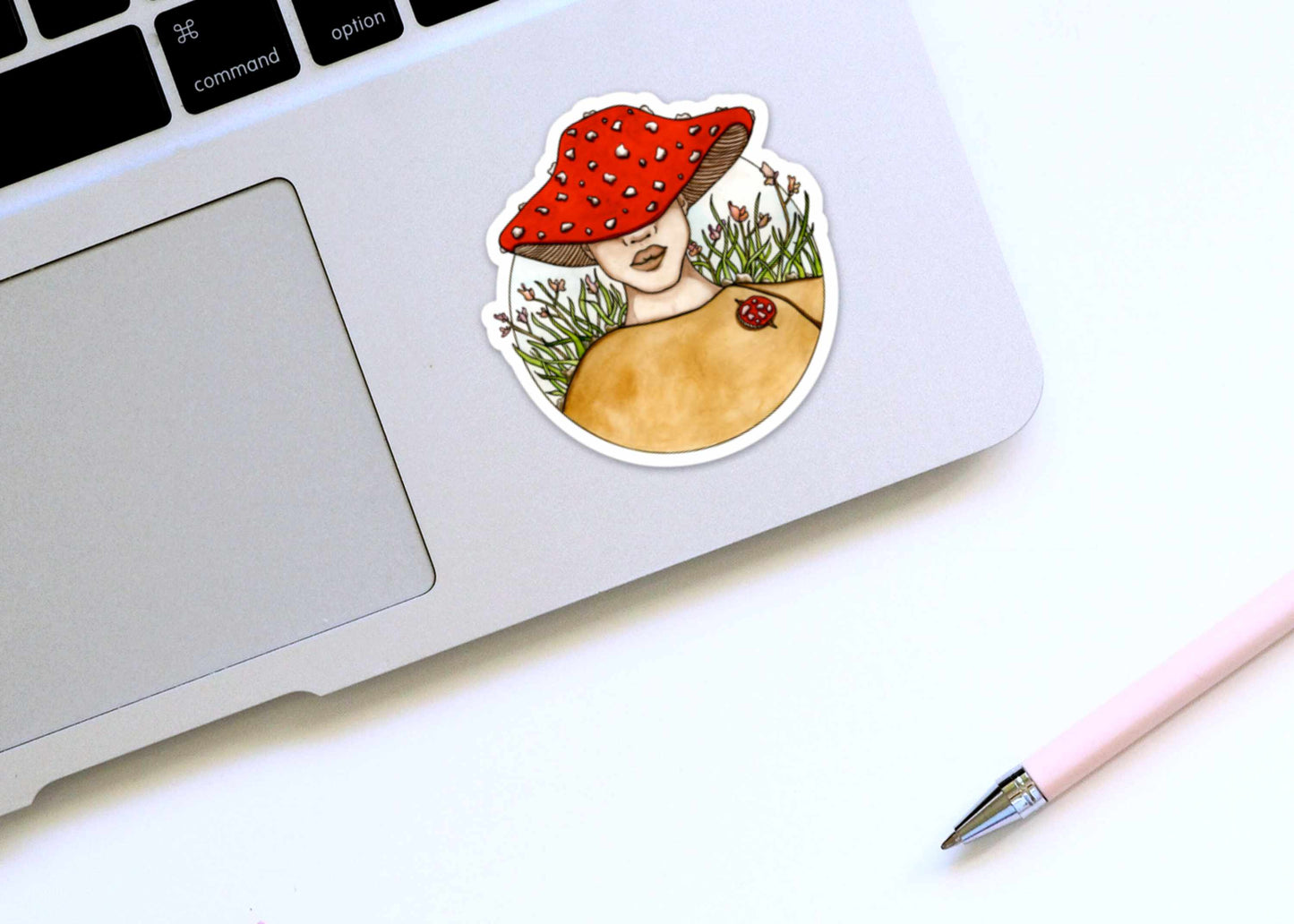 PinkPolish Design Stickers "Mushroom Cap" Vinyl Die Cut Sticker