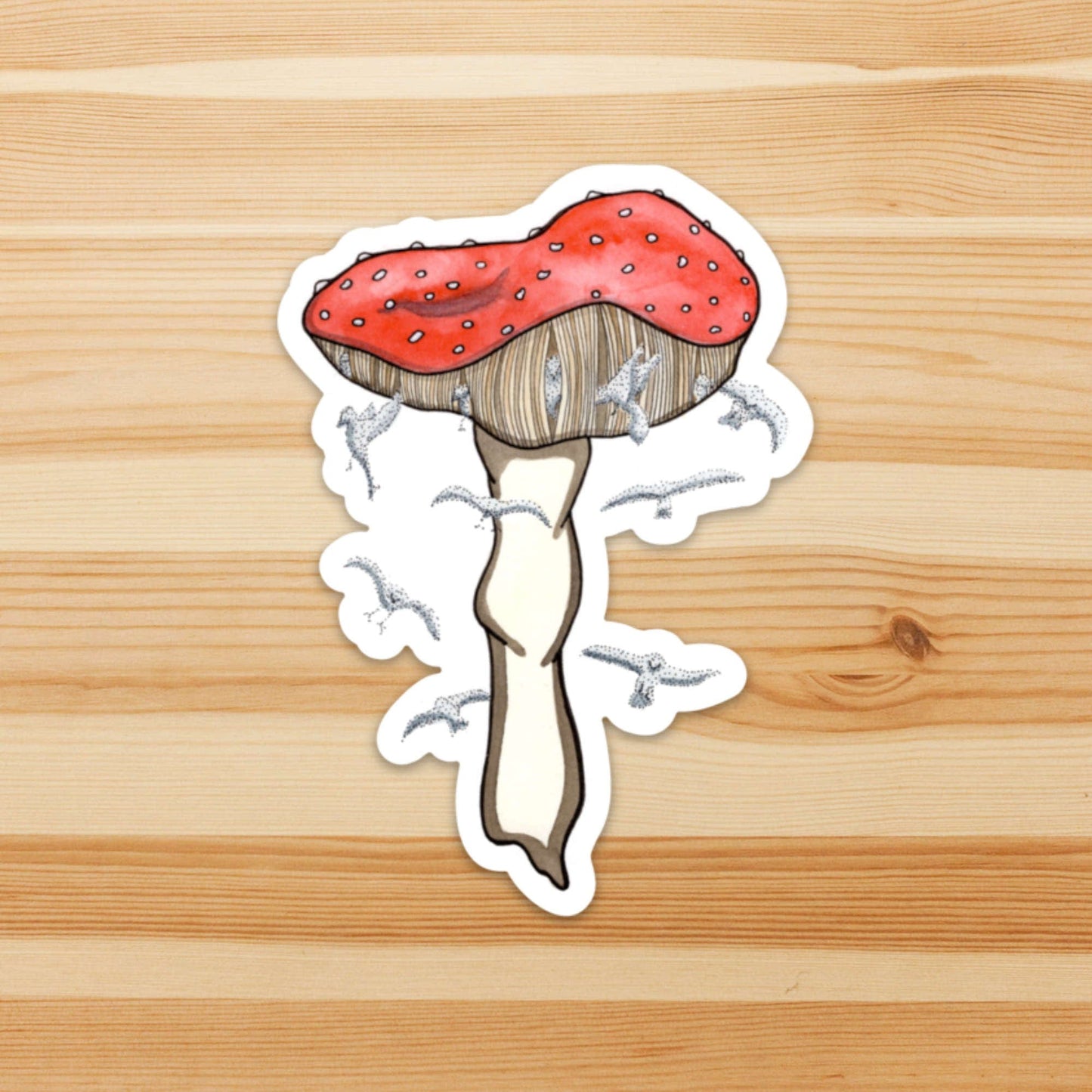PinkPolish Design Stickers "Mushroom Magic" Vinyl Die Cut Sticker