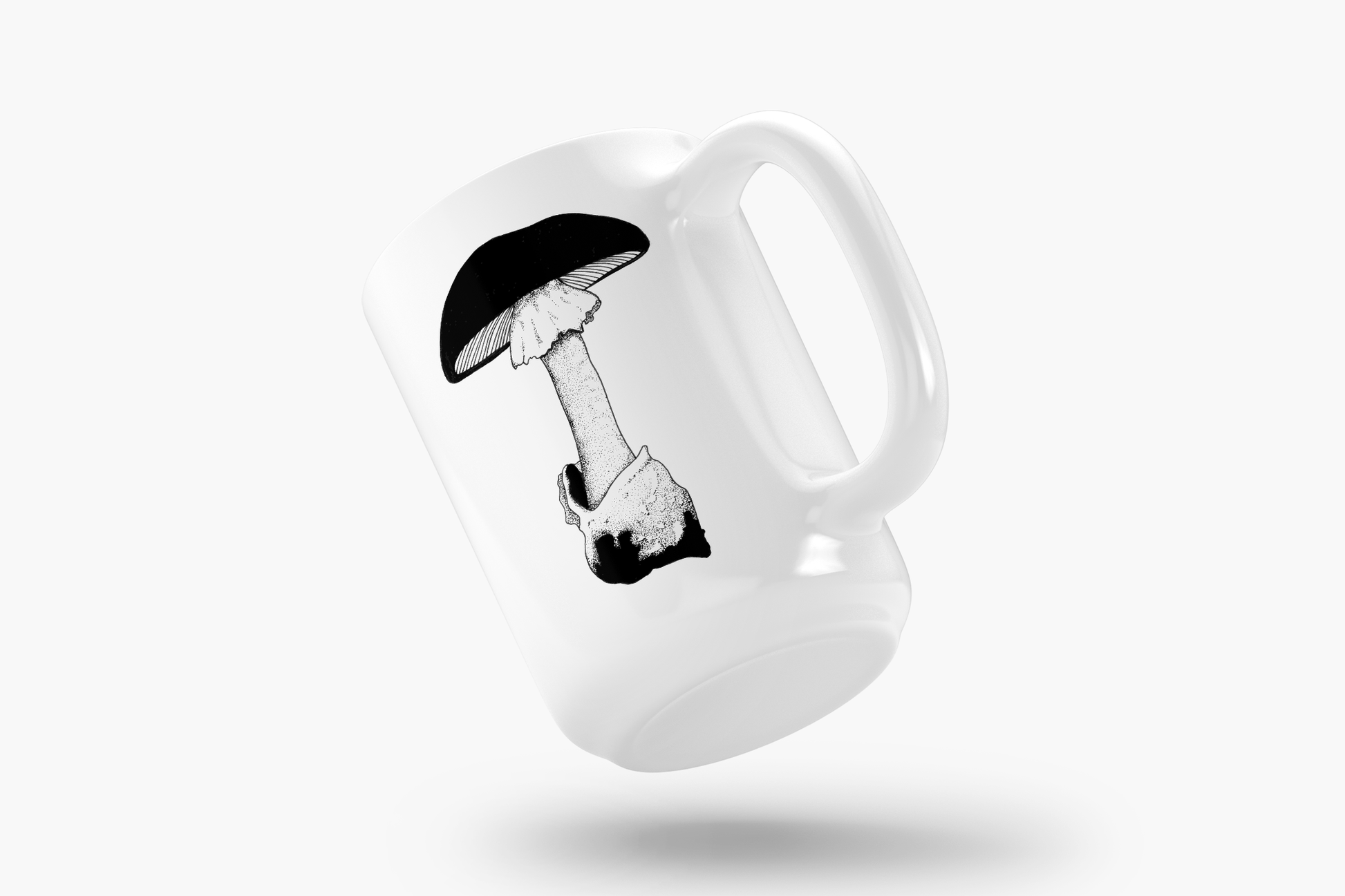 PinkPolish Design Coasters "Mushrooms" 15oz Mug