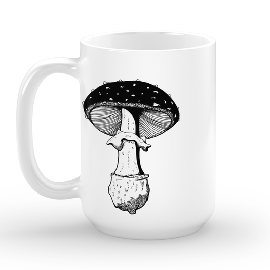 PinkPolish Design Coasters "Mushrooms" 15oz Mug