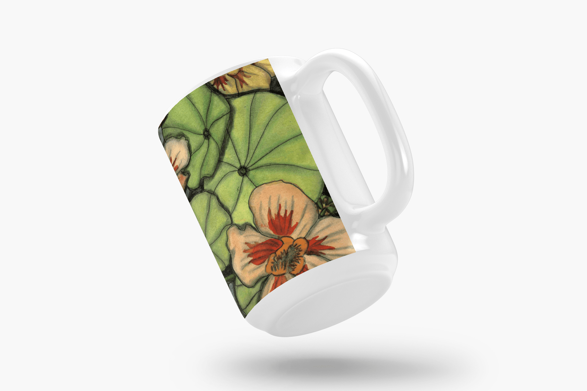 PinkPolish Design Coasters "Nasturtium" 15oz Mug