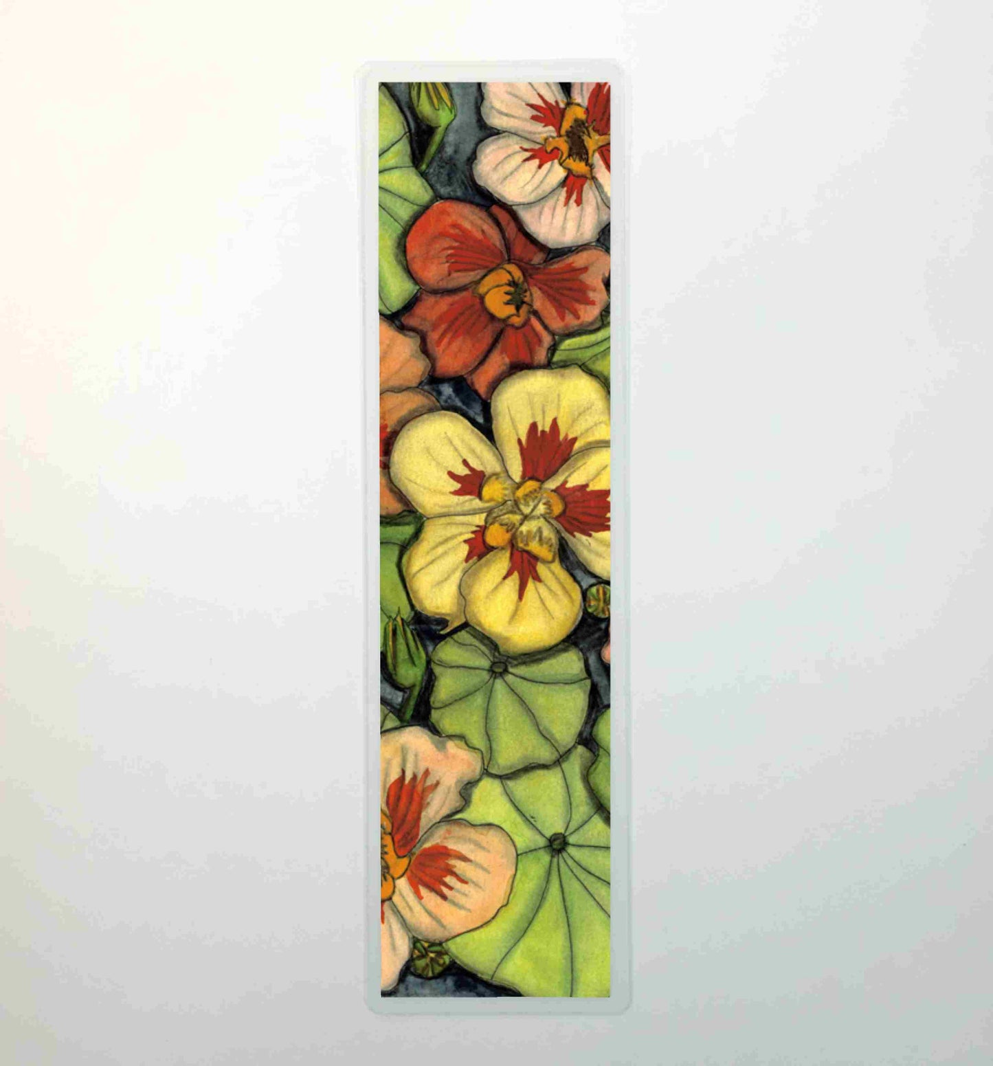 PinkPolish Design Bookmarks "Nasturtium" 2-Sided Bookmark