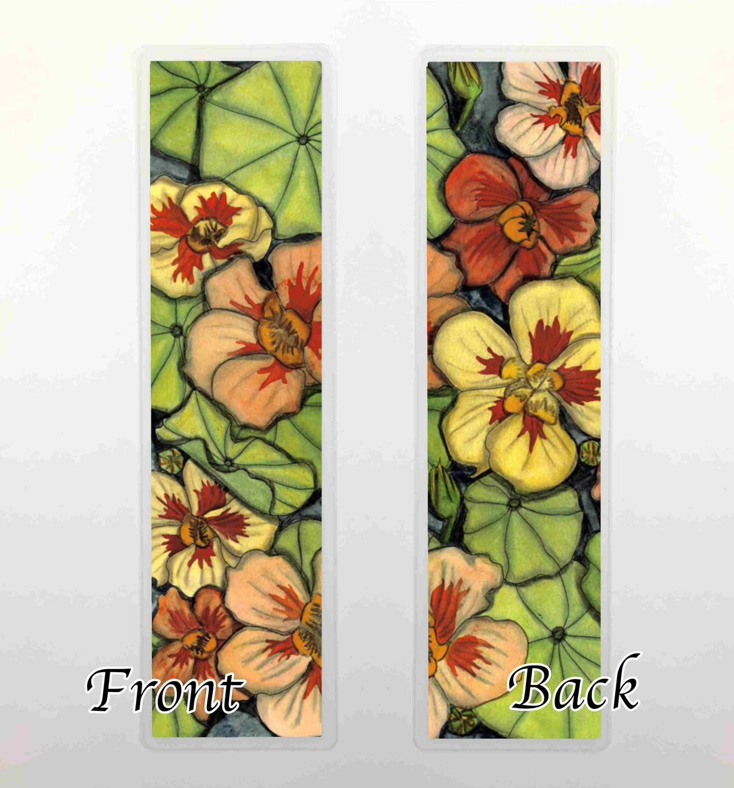 PinkPolish Design Bookmarks "Nasturtium" 2-Sided Bookmark