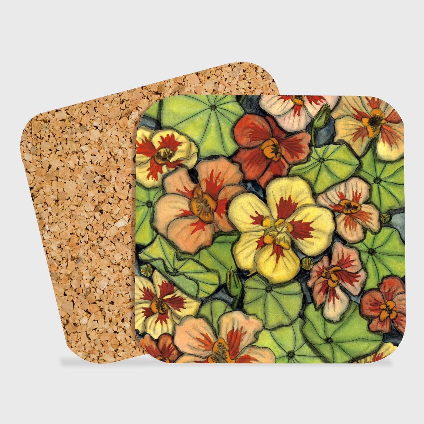 PinkPolish Design Coasters "Nasturtium" Drink Coaster