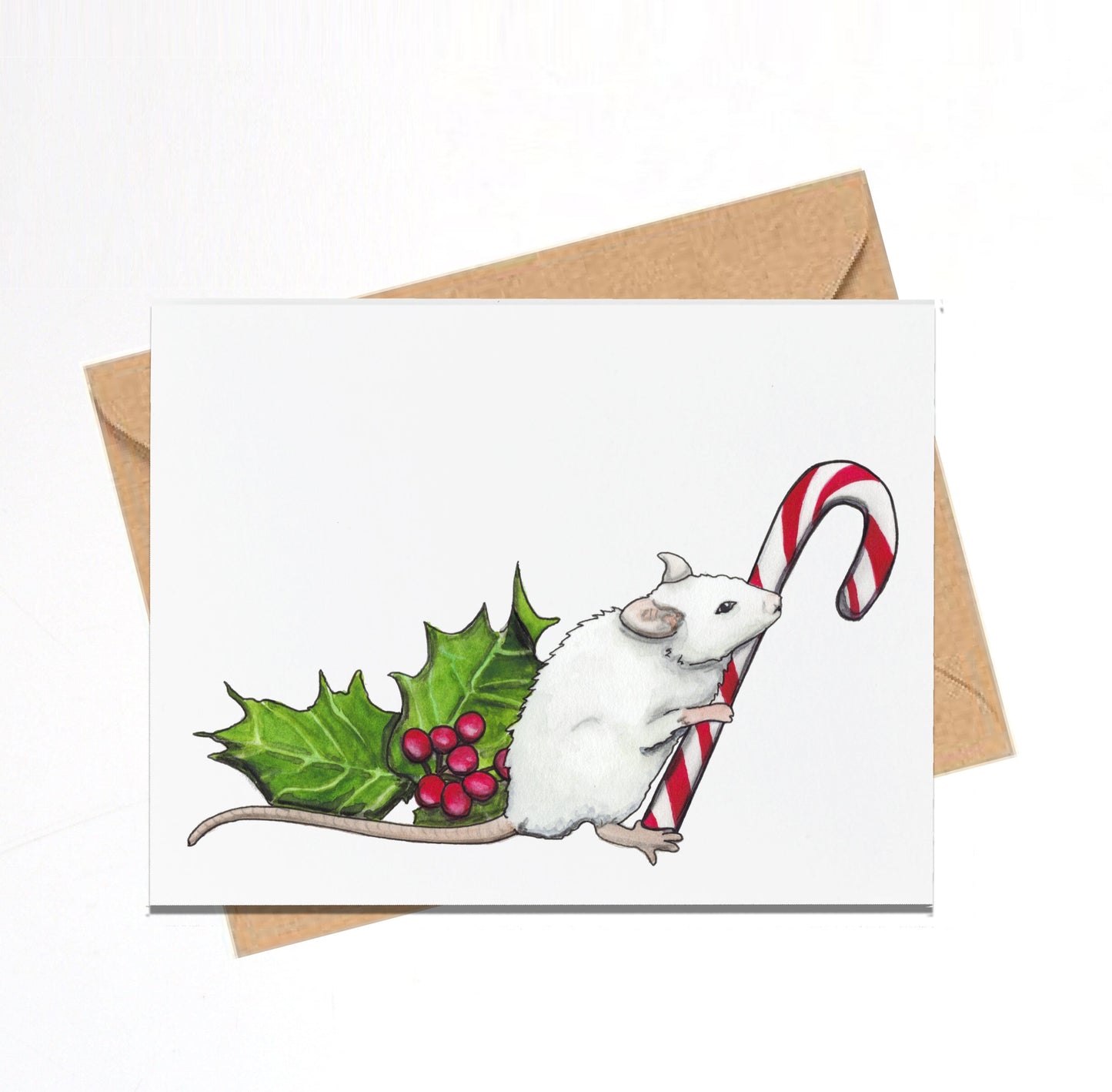 PinkPolish Design Note Cards "Not Even a Mouse" Handmade Notecard