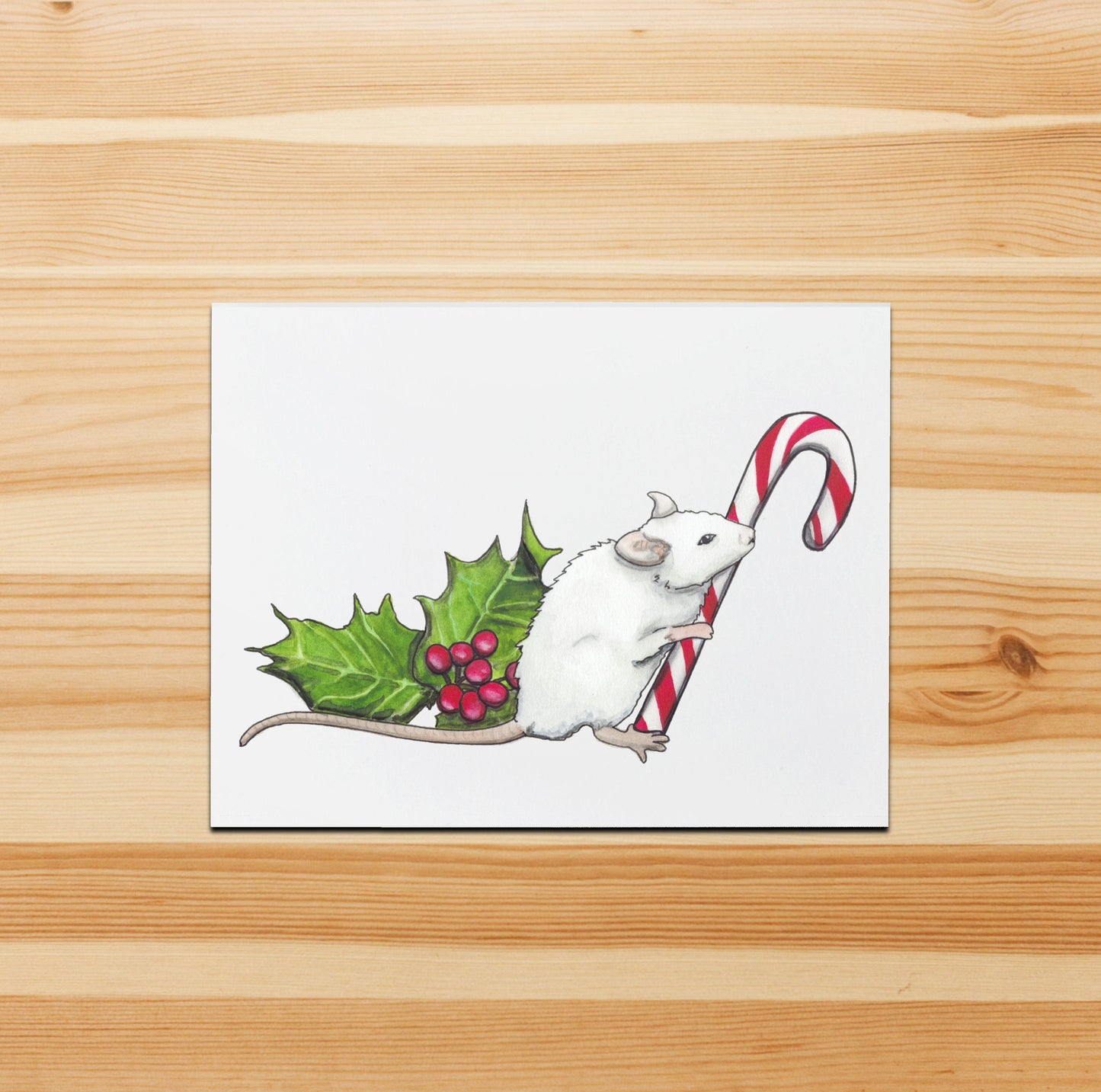 PinkPolish Design Note Cards "Not Even a Mouse" Handmade Notecard