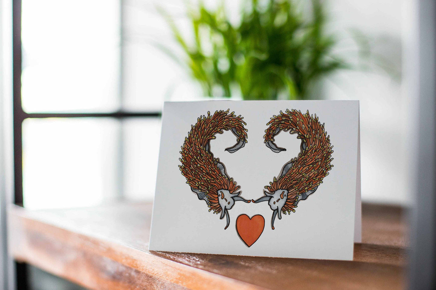 PinkPolish Design Note Cards "Nudibranch Love" Handmade Notecard